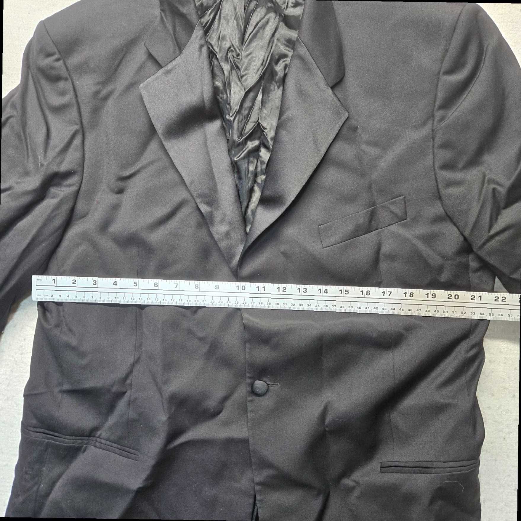 Stafford Stafford Men's Black Wool Suit Jacket Classic Fit 46L Long Size 46R - 5 Thumbnail