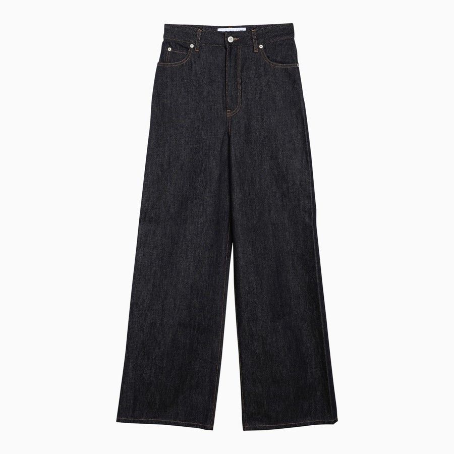 Loewe o1d2blof0824 Wide Denim Jeans in Blue Size 28" / US 6 / IT 42 - 1 Thumbnail