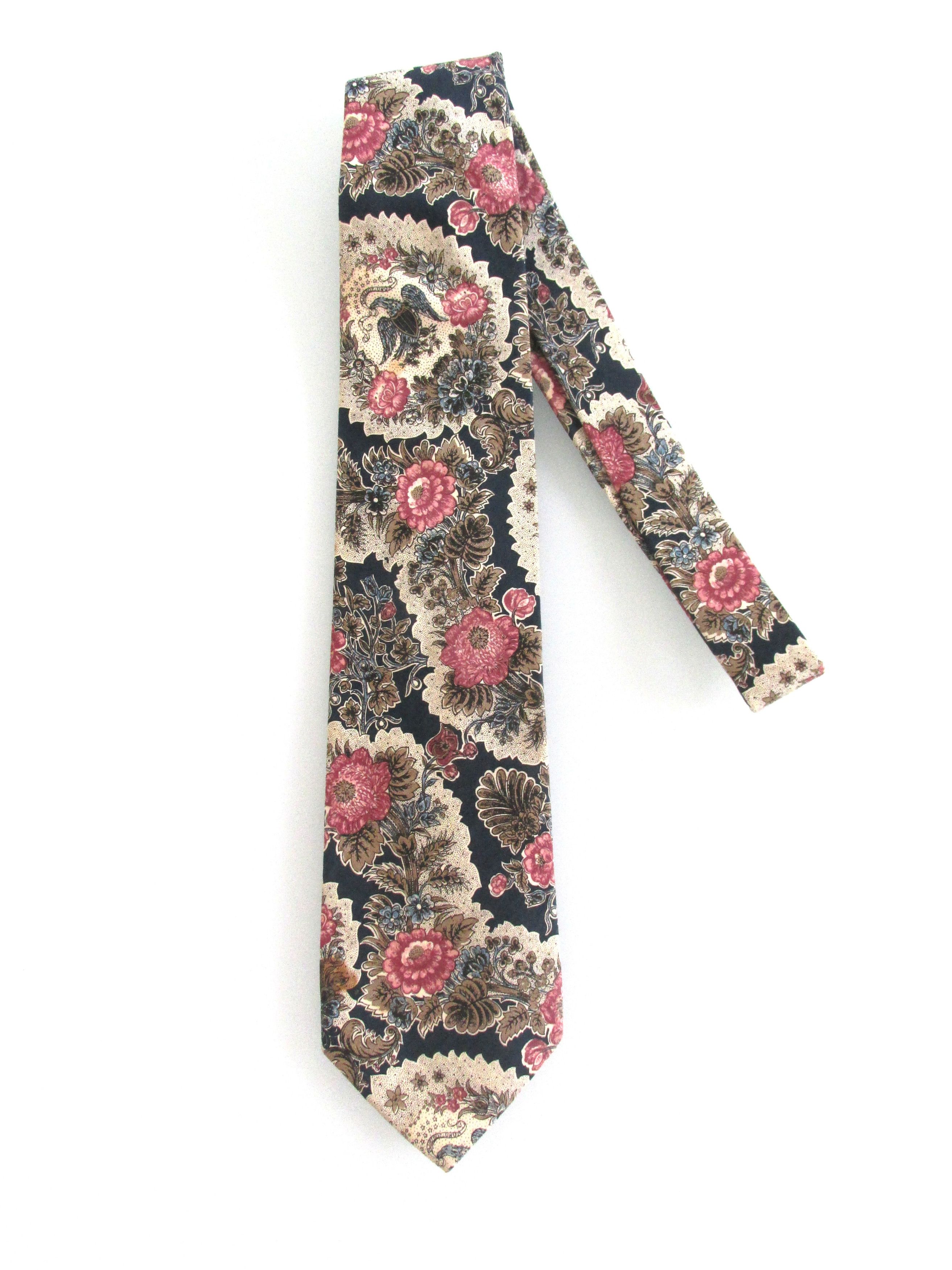 Lands' End Lands' End Men's Cotton Floral Tie Size ONE SIZE - 1 Thumbnail