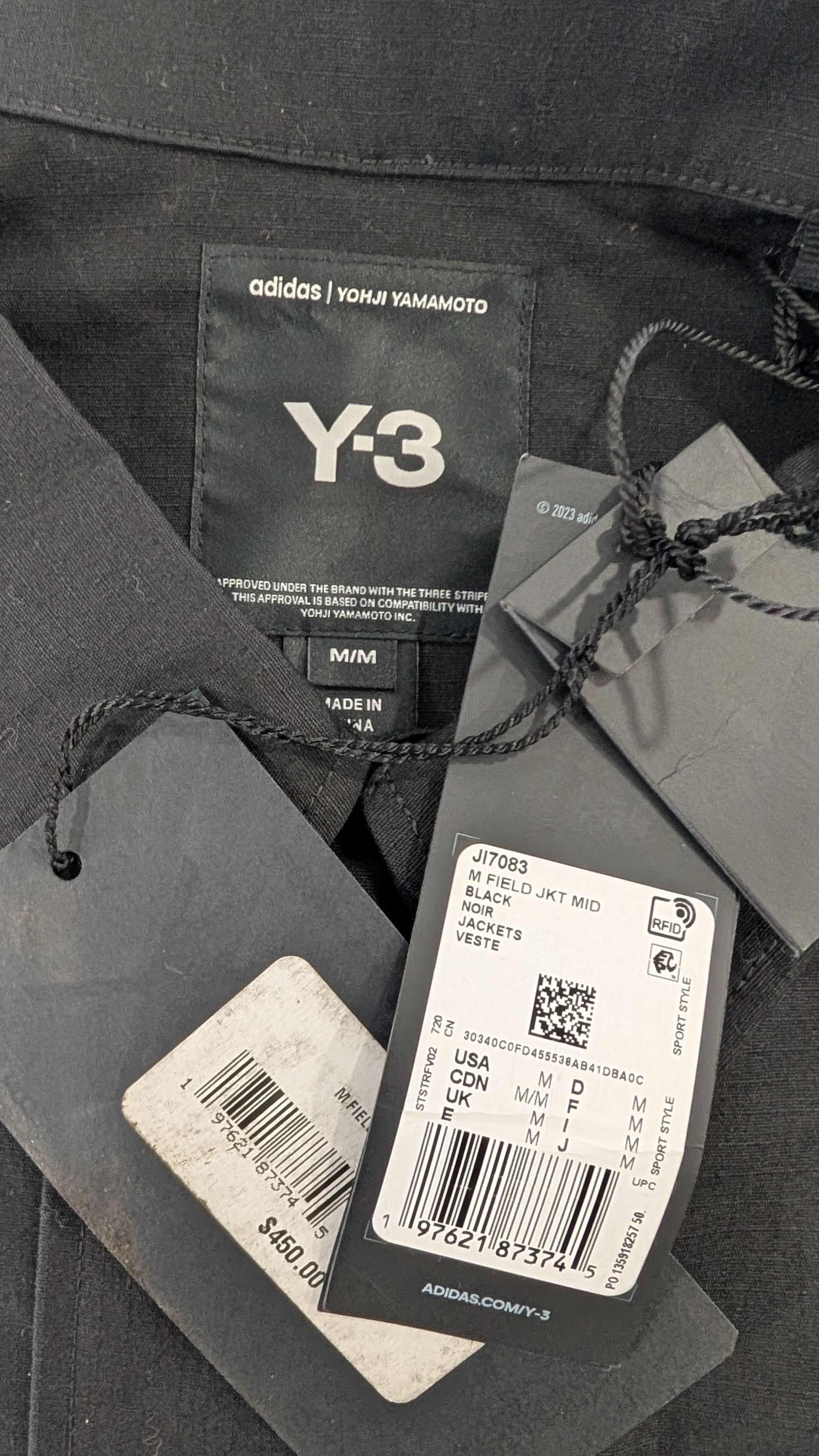 Adidas × Y-3 Adidas x Y-3 Field Shirt Jacket M Black JI7083 Yohji Size US M / EU 48-50 / 2 - 16 Thumbnail
