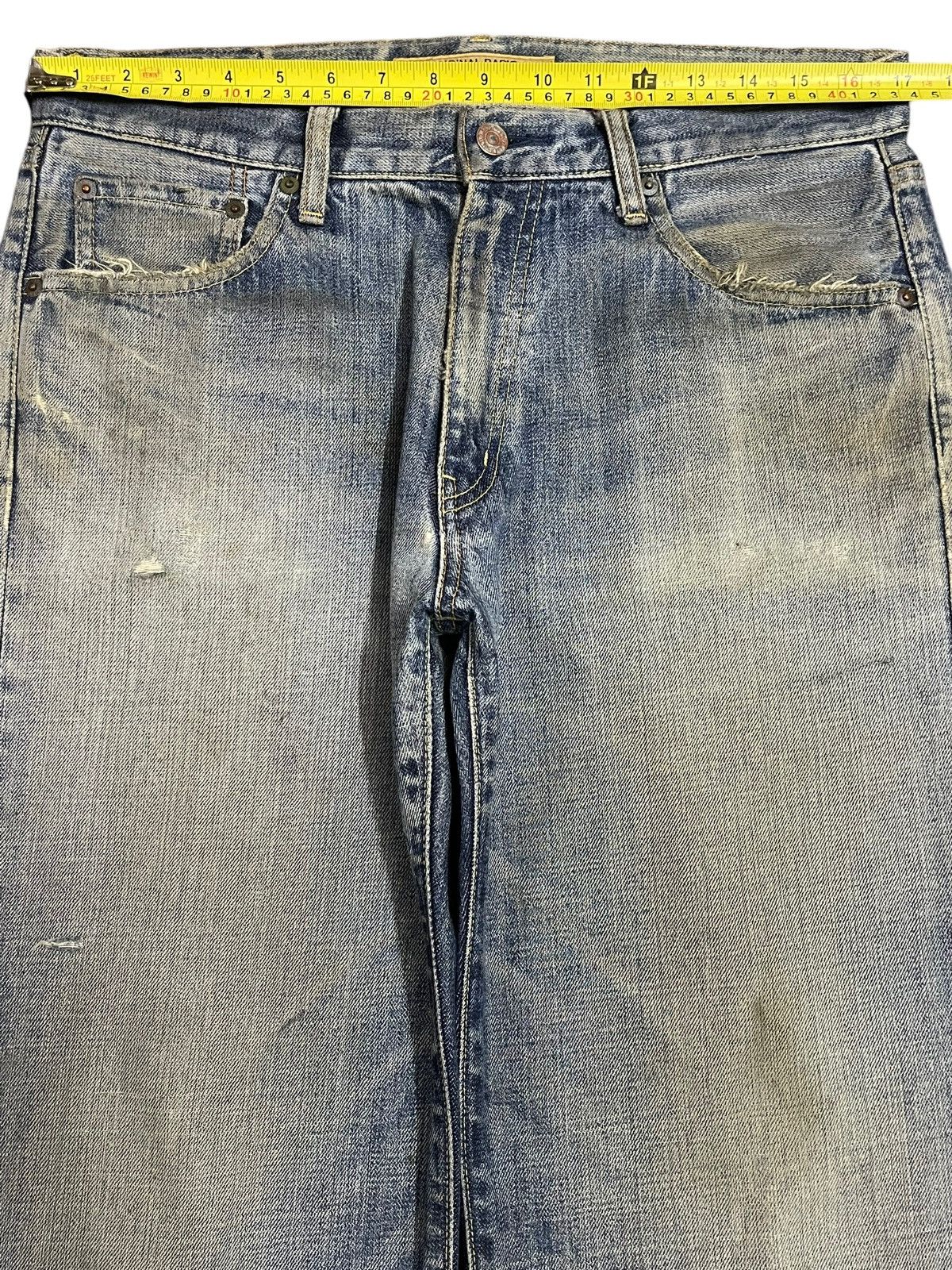 Uniqlo Vintage Japanese Uniqlo Mud Wash Style Distress Loose Jeans Size US 34 / EU 50 - 11 Thumbnail