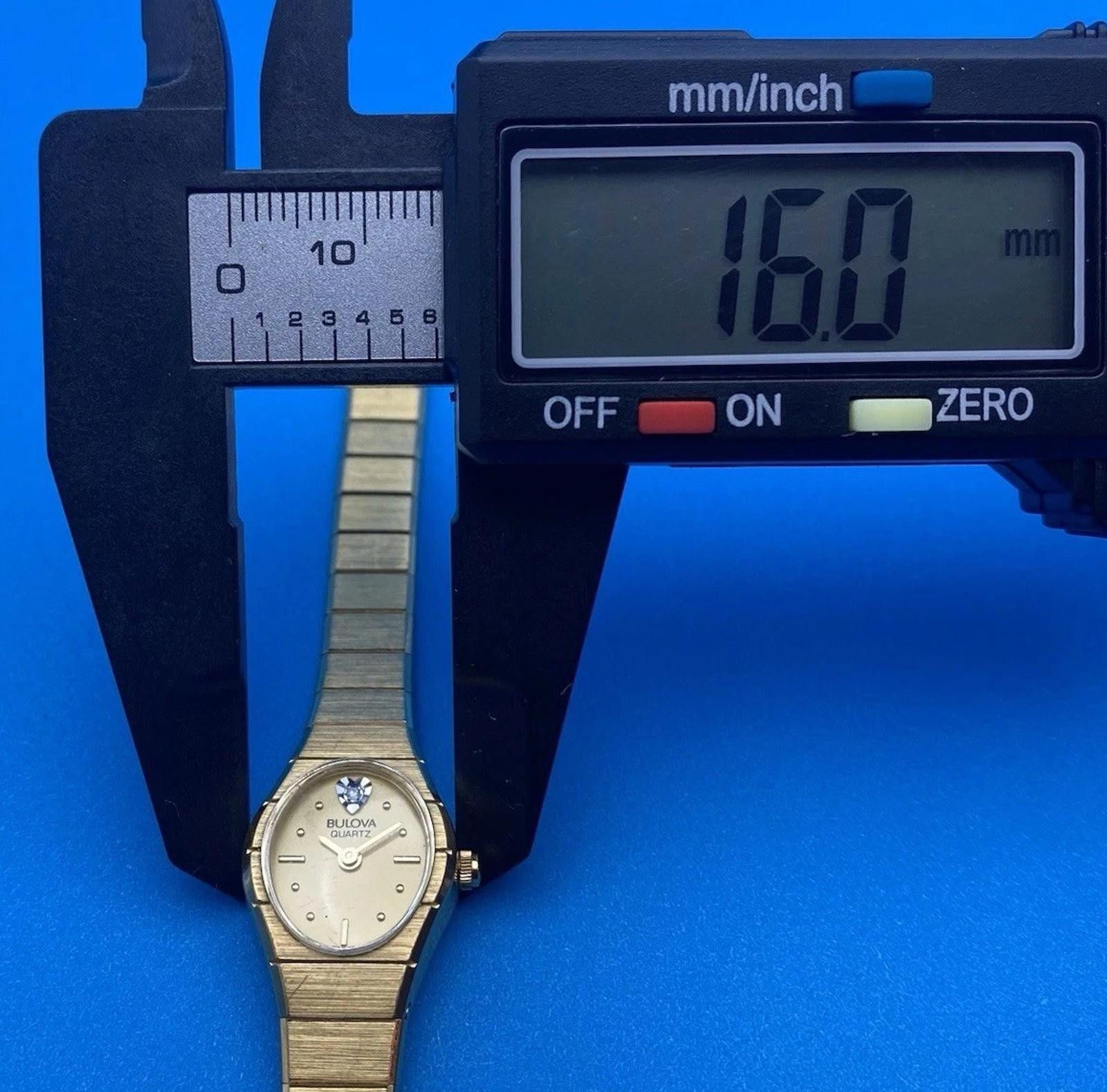 Bulova Vintage Bulova Diamond Dial Ladies Watch 1988 GoldTone 92K75 Size ONE SIZE - 8 Thumbnail