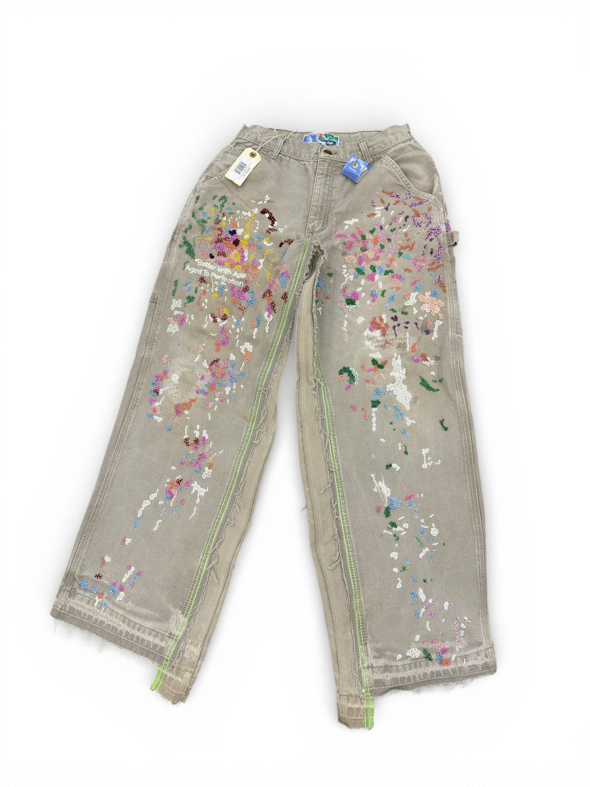 Better With Age Better With Age Hand-Beaded Double-Wide Pants 1 OF 1 Size US 30 / EU 46 - 1 Thumbnail