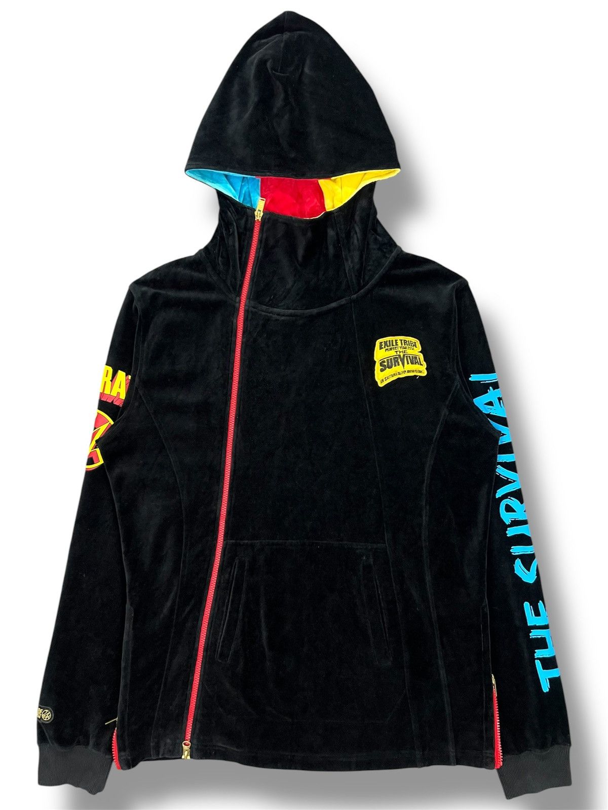 Japanese Brand 24Karats Velvet Asymmetrical Zip Ups Hoodie Size US L / EU 52-54 / 3 - 2 Thumbnail