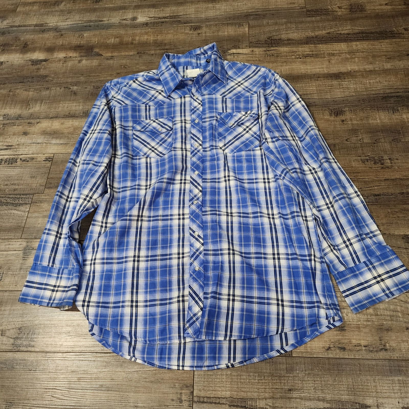 Wrangler Wrangler Wrancher light weight pearl snap size XLT 2241 Size US XL / EU 56 / 4 - 1 Thumbnail