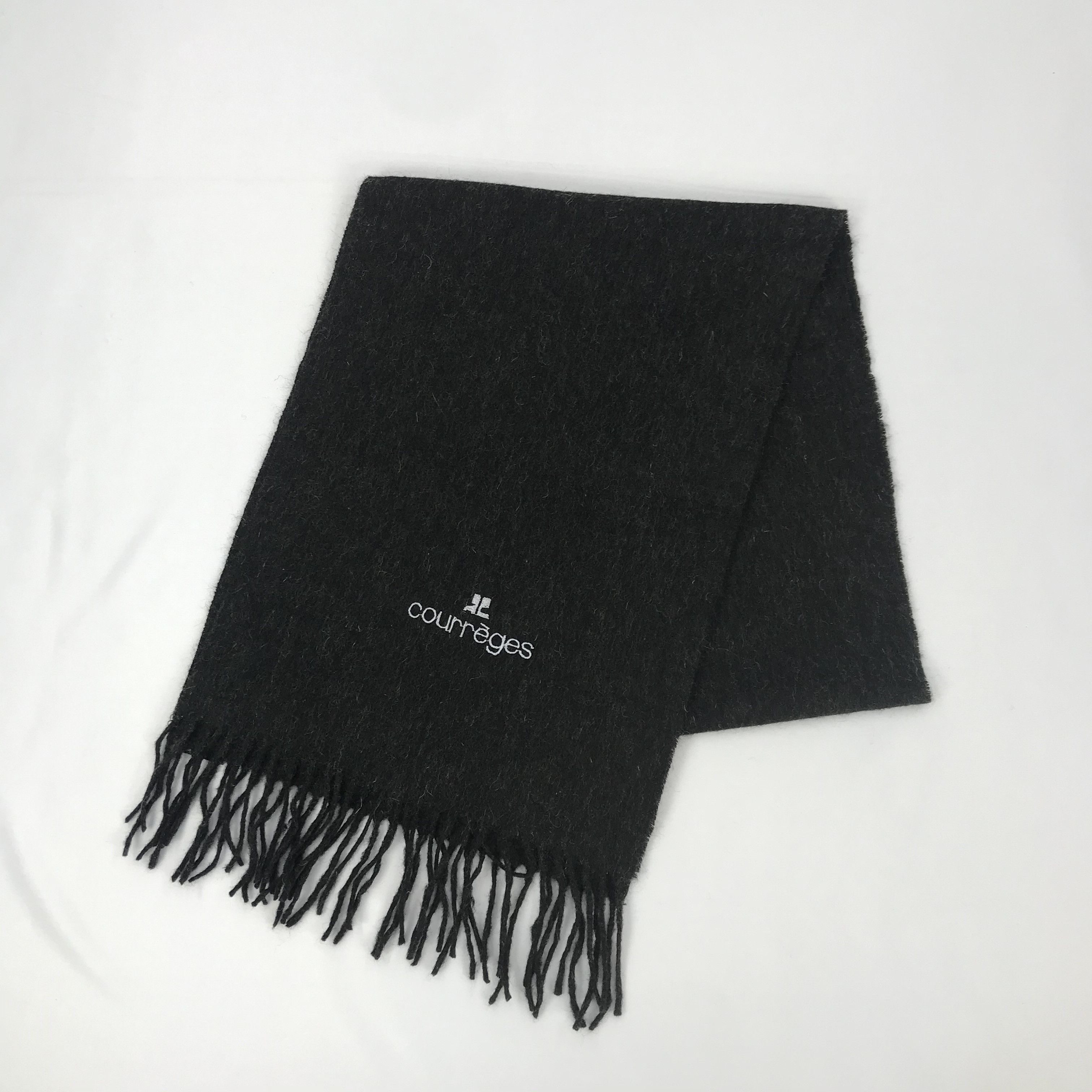 Courreges × Vintage Vintage Courreges Scarf Muffler Wool Cashmere Scarves Size ONE SIZE - 3 Thumbnail