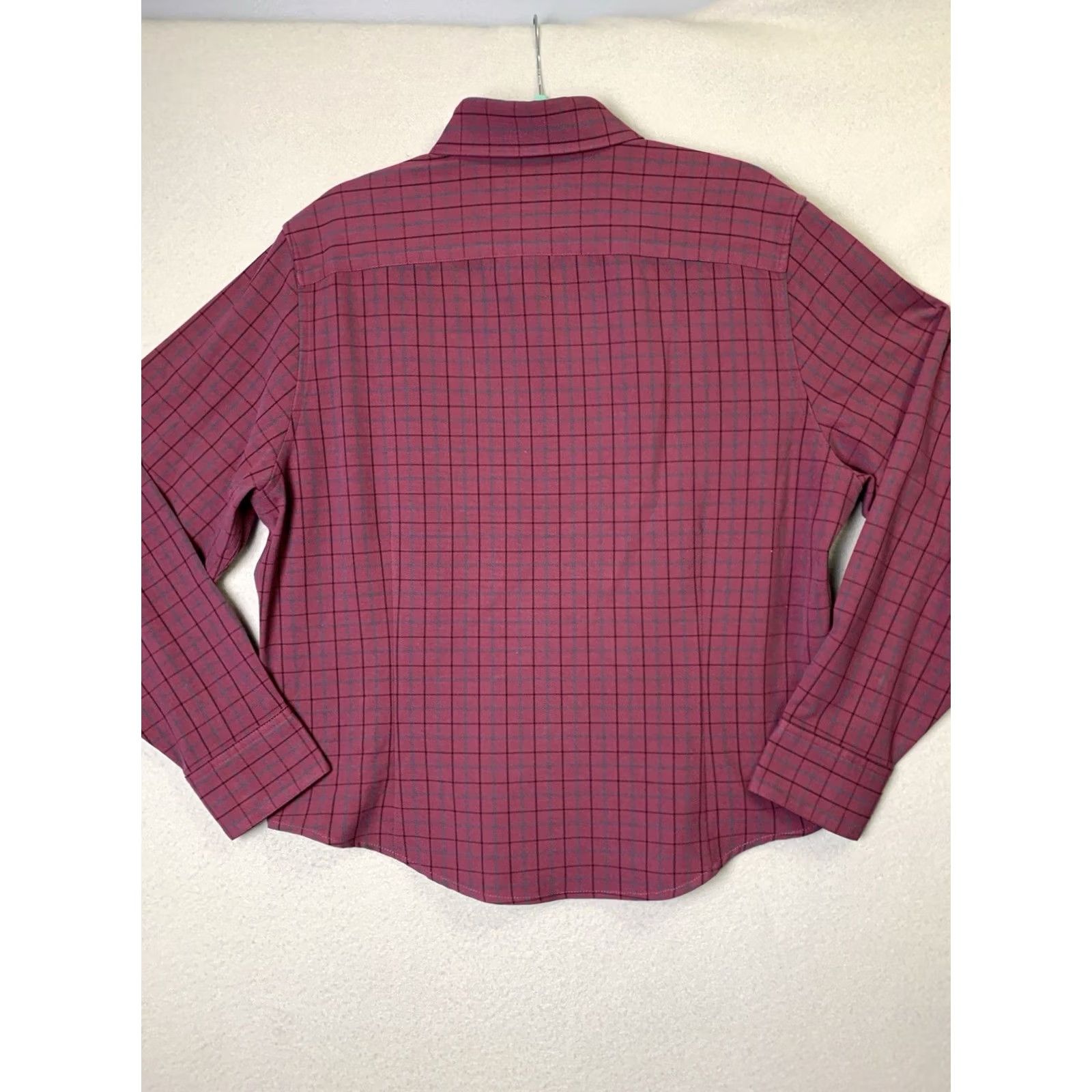 Mizzen+Main Mizzen + Main Shirt Men’s Medium Maroon Plaid City Flannel Classic Button-Up Long Sleeve Size US M / EU 48-50 / 2 - 2 Thumbnail
