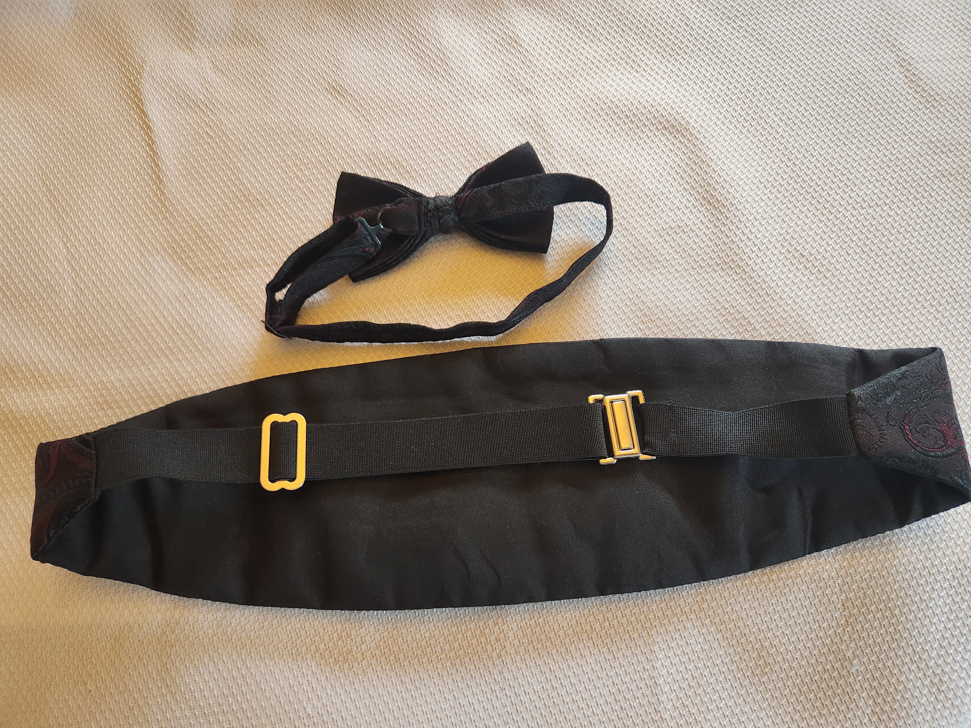 Other Tuxedo Paisley Cummerbund and Matching Bow Tie Size ONE SIZE - 2 Thumbnail