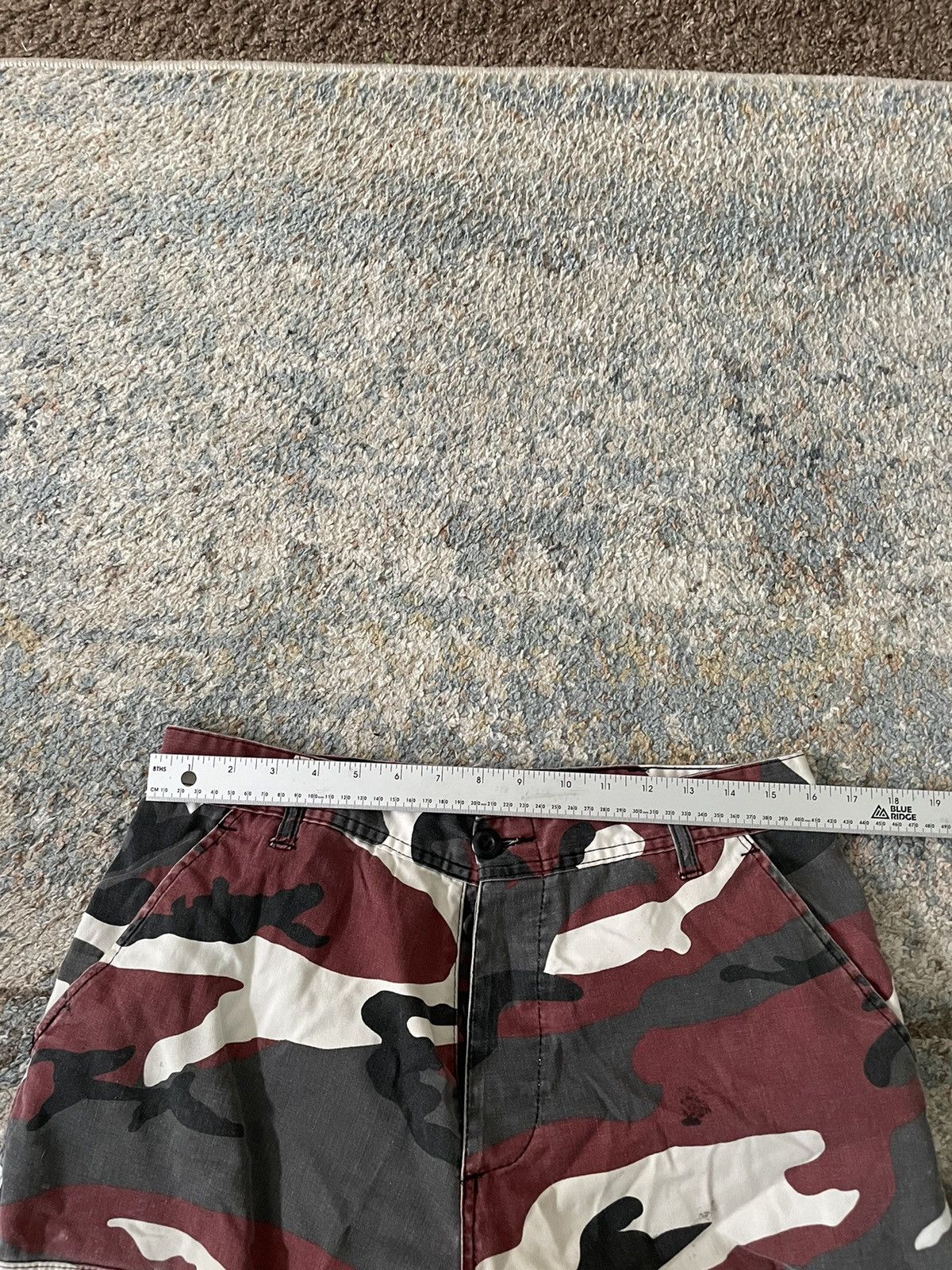 Vintage VTG baggy camo cargo pants 32x29 faded red grey white Size US 32 / EU 48 - 5 Thumbnail
