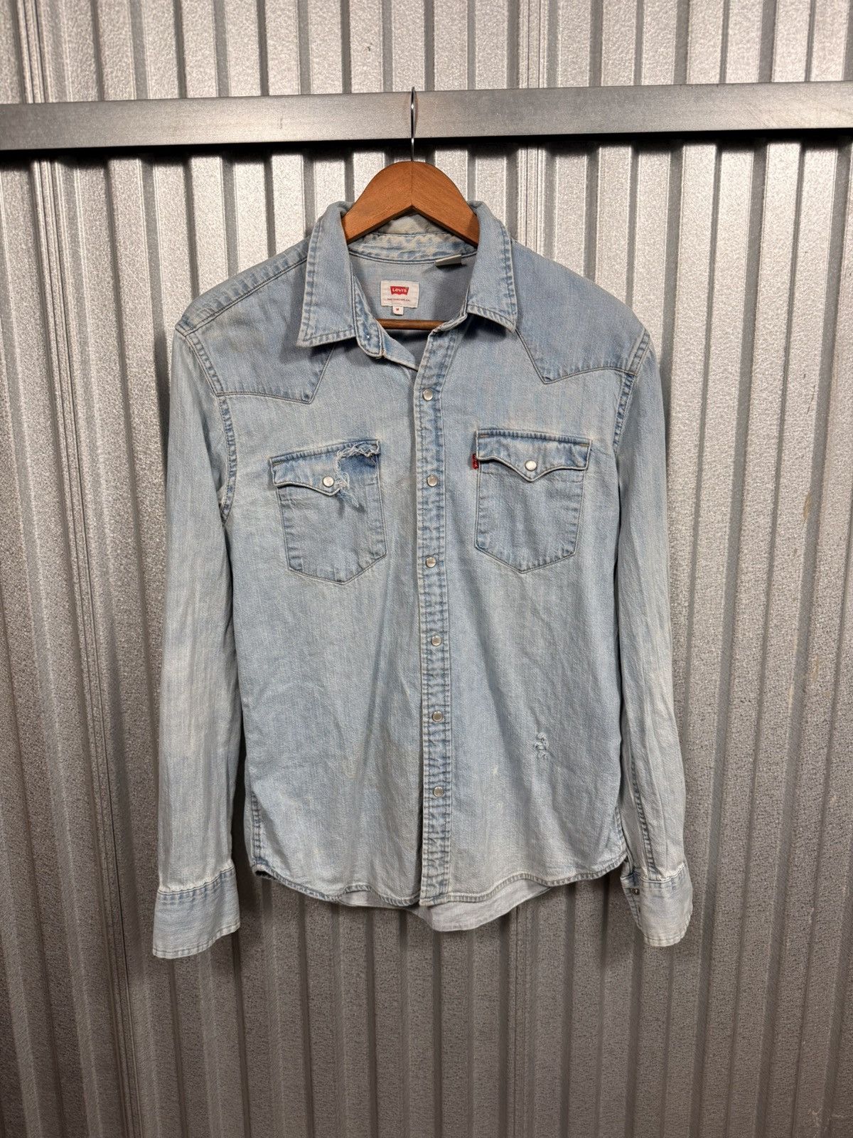 Levi's Levis Classic Denim Western Pearl Snap Cowboy Button Up Size US M / EU 48-50 / 2 - 6 Thumbnail