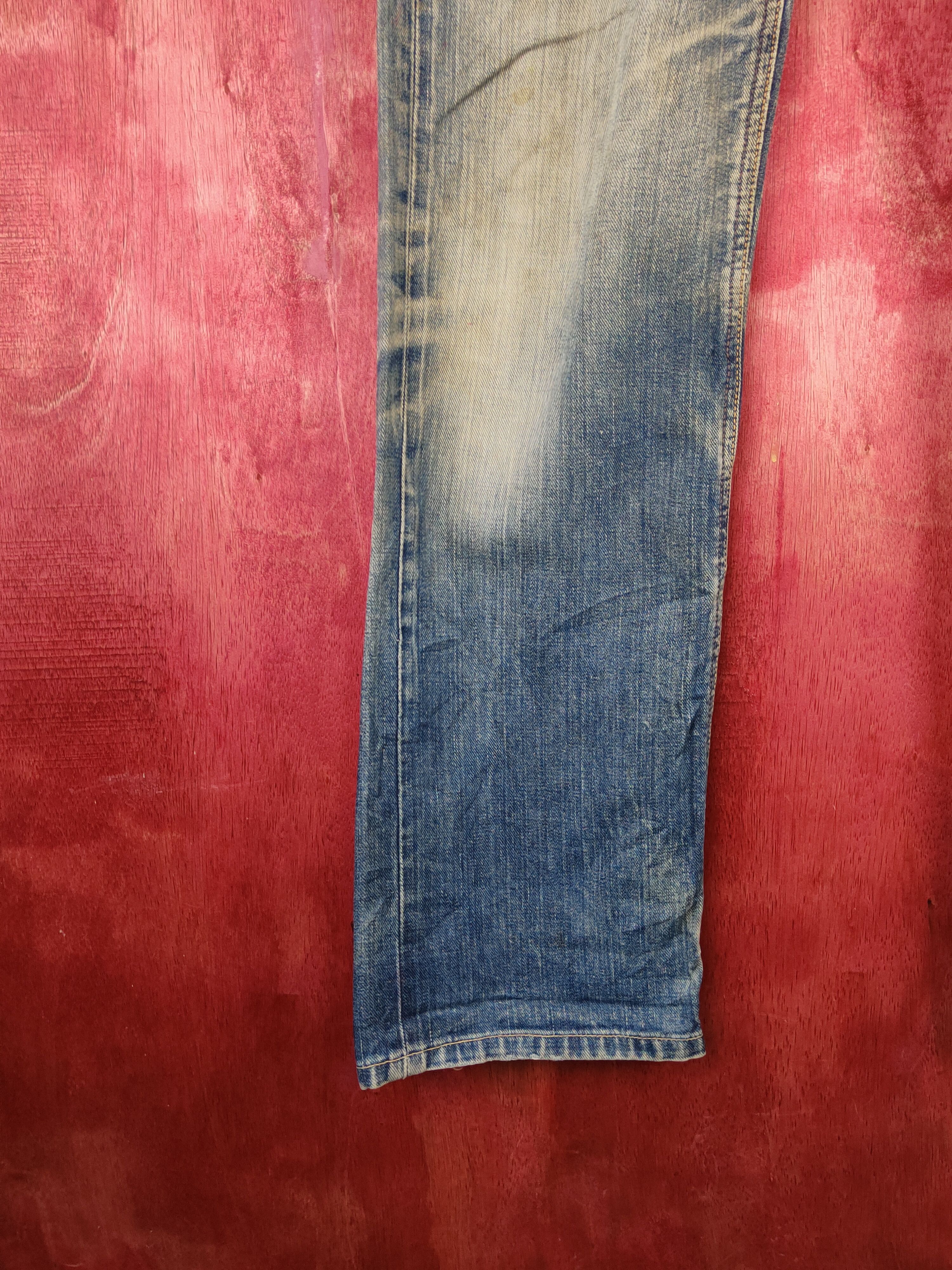 Japanese Brand Lee Dark Blue Faded Distressed Ripped Jeans #S1696 Size US 30 / EU 46 - 4 Thumbnail