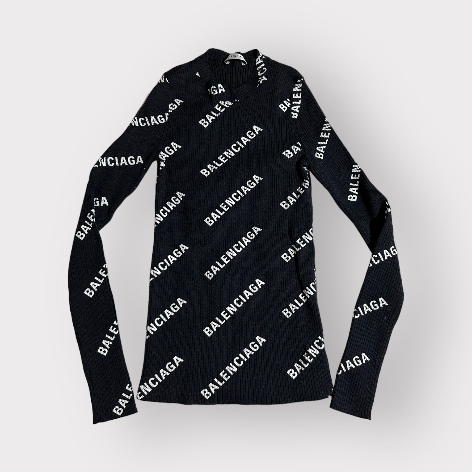 Balenciaga Allover Logo T Shirt Grailed