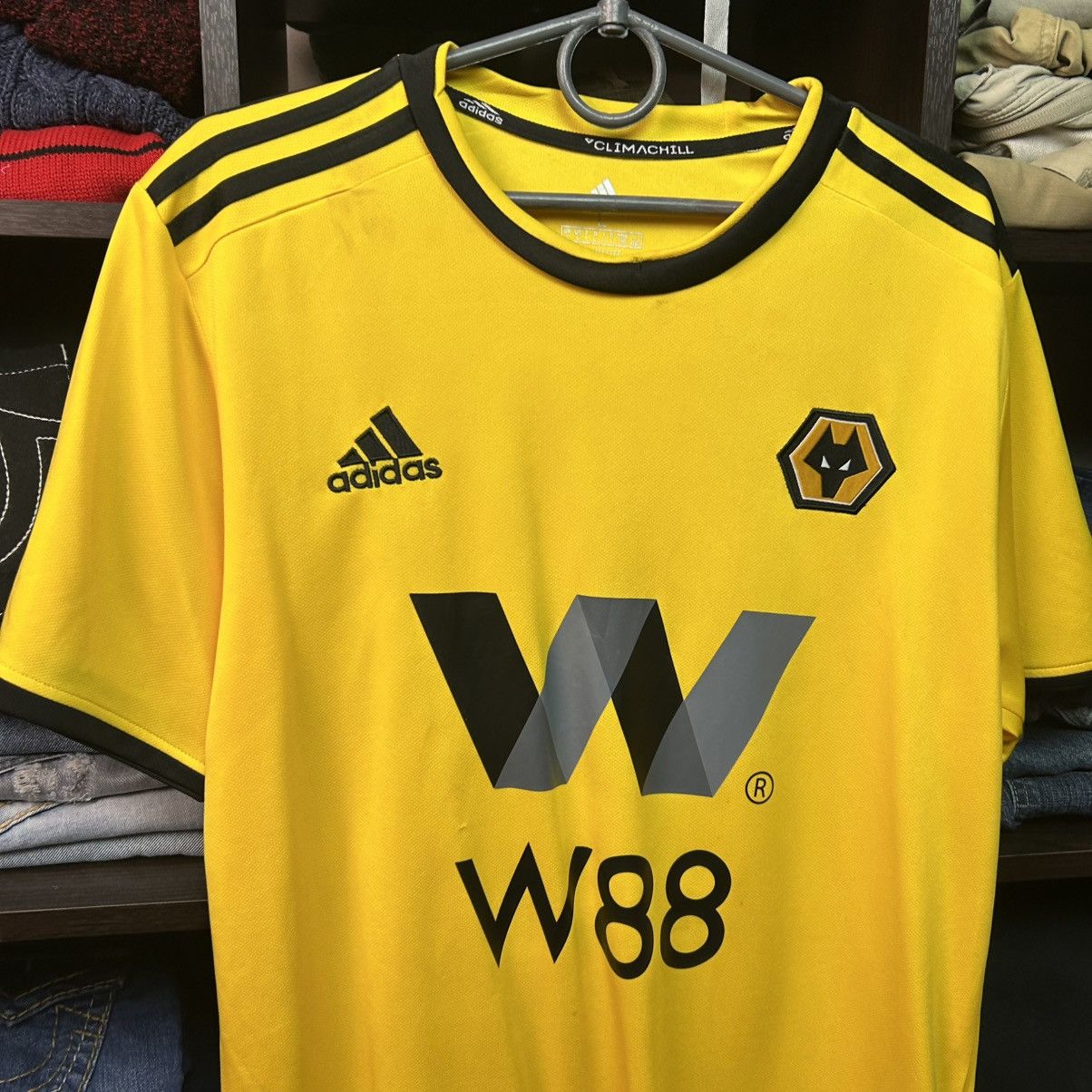 Adidas Mens Adidas Wolverhampton 2019 Home Soccer jersey size L Size US L / EU 52-54 / 3 - 2 Thumbnail