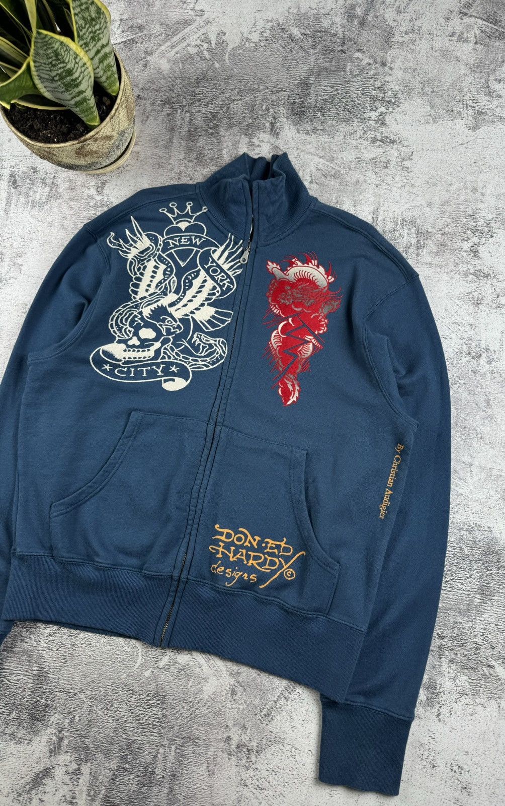 Ed Hardy Ed Hardy Y2K Sweatshirt Zip Bomber Hoodie Pullovover Size US XL / EU 56 / 4 - 10 Thumbnail