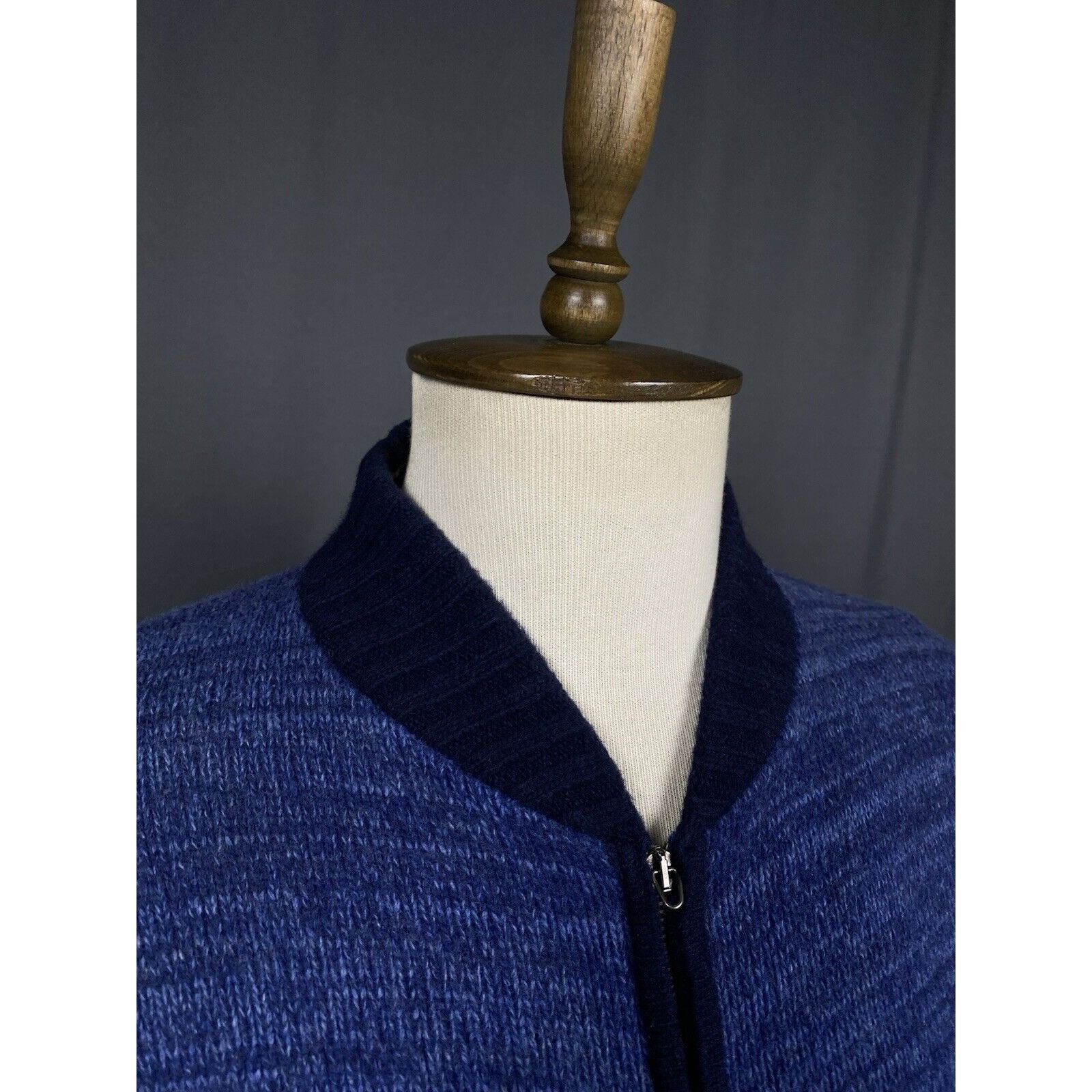 Versace Versace Sport Big Logo Knitted Blue Wool Full Zip Cardigan S Size US XXL / EU 58 / 5 - 6 Thumbnail