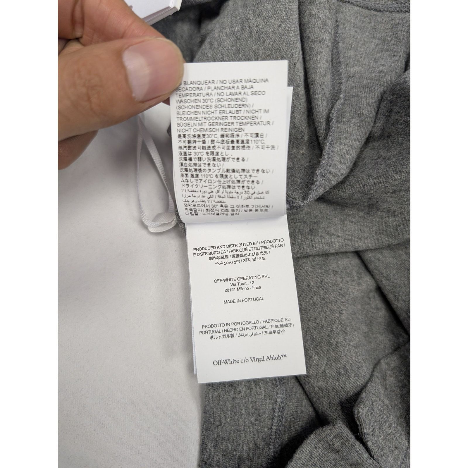 Off-White o1rshd1 23 Varsity Skate Long Sleeve Tee T-Shirt in Grey Size US XXL / EU 58 / 5 - 17 Thumbnail