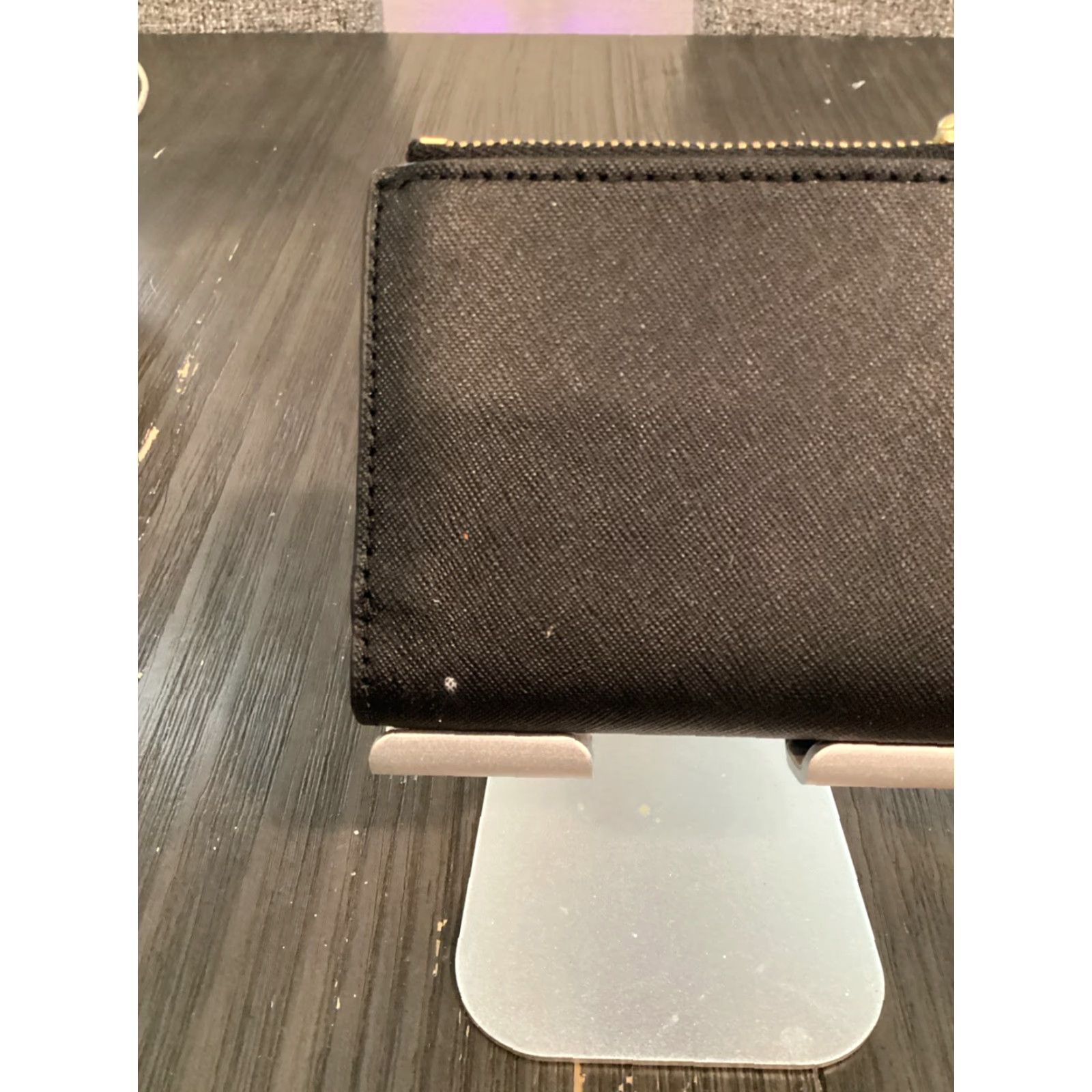 Tory Burch Tory Burch Black Logo Foldover Thin I.D., Zip Coin, Credit Card, Wallet Size ONE SIZE - 3 Thumbnail