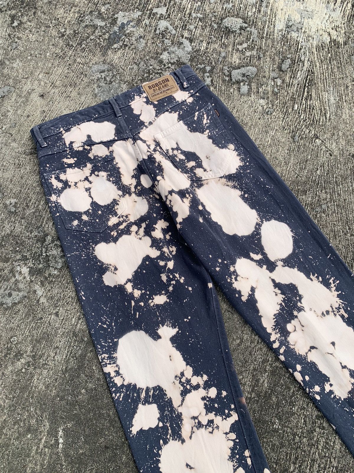 Le Grande Bleu (L.G.B.) Rare 🔥 Bobson tie dye jeans Size US 33 - 16 Thumbnail