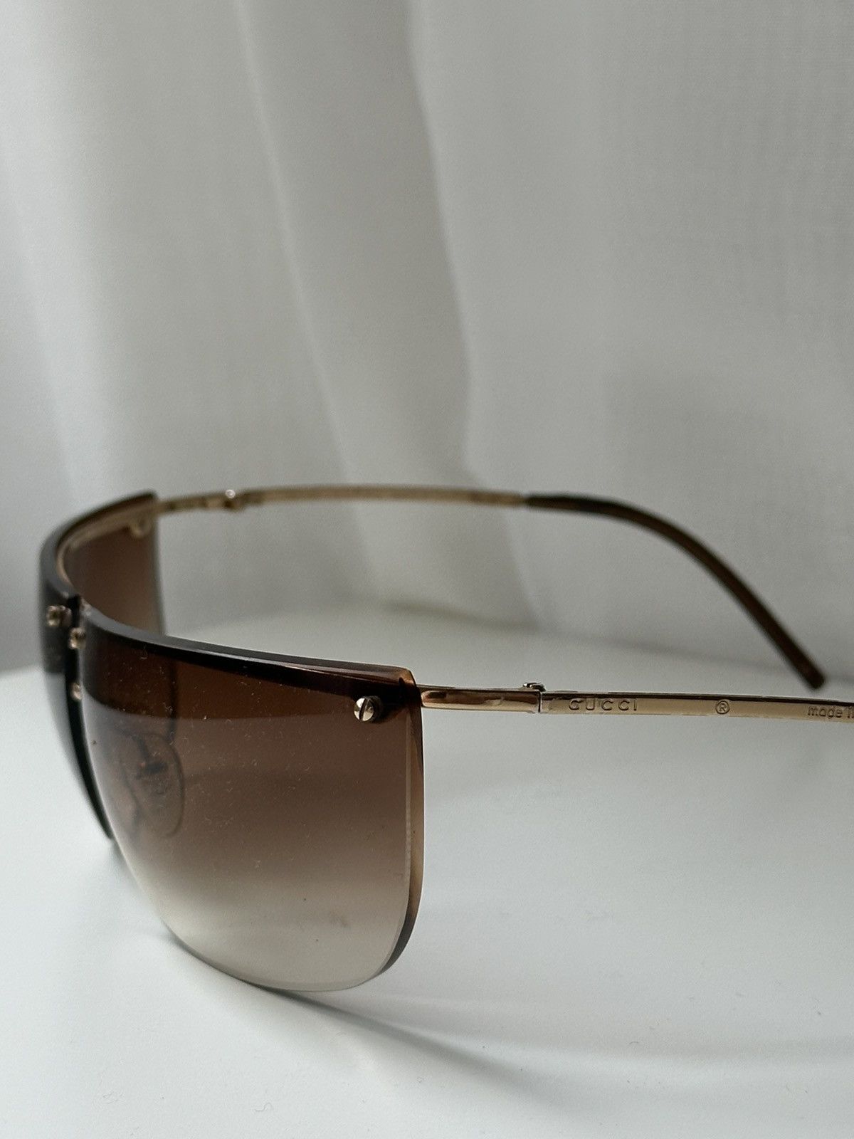 Gucci Gucci 00s Men’s Luxury Brown Rare Sunglasses Size ONE SIZE - 2 Thumbnail