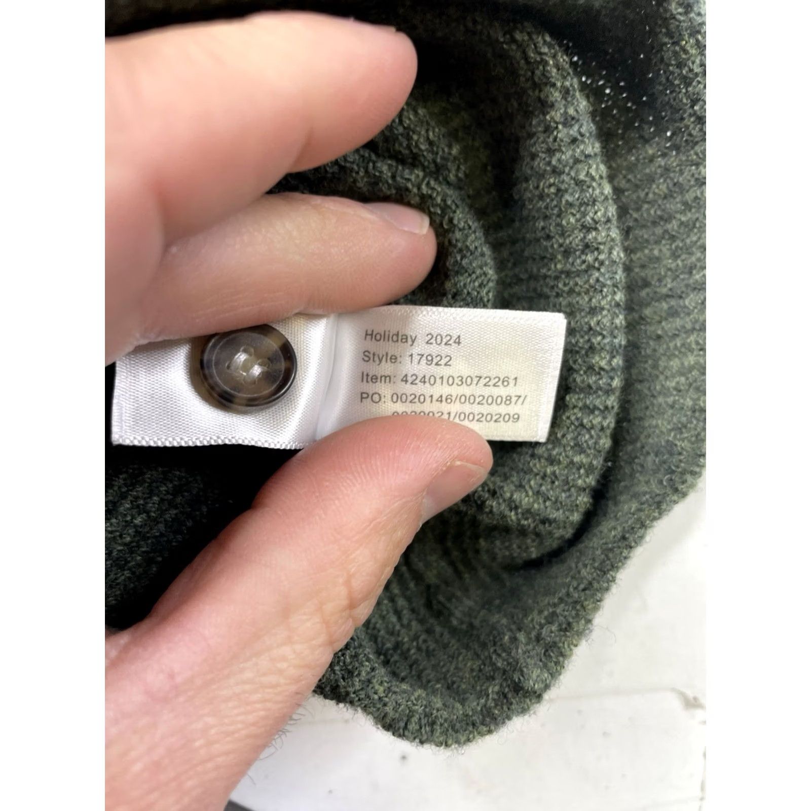 Marine Layer Marine Layer Sweater Mens Small Green Henley Classic Waffle Thermal Merino Blend Size US S / EU 44-46 / 1 - 8 Thumbnail