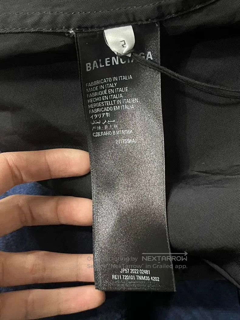 Balenciaga Balenciaga Black Blue Plaid Distressed Shirt. Size US XXS / EU 40 - 7 Thumbnail