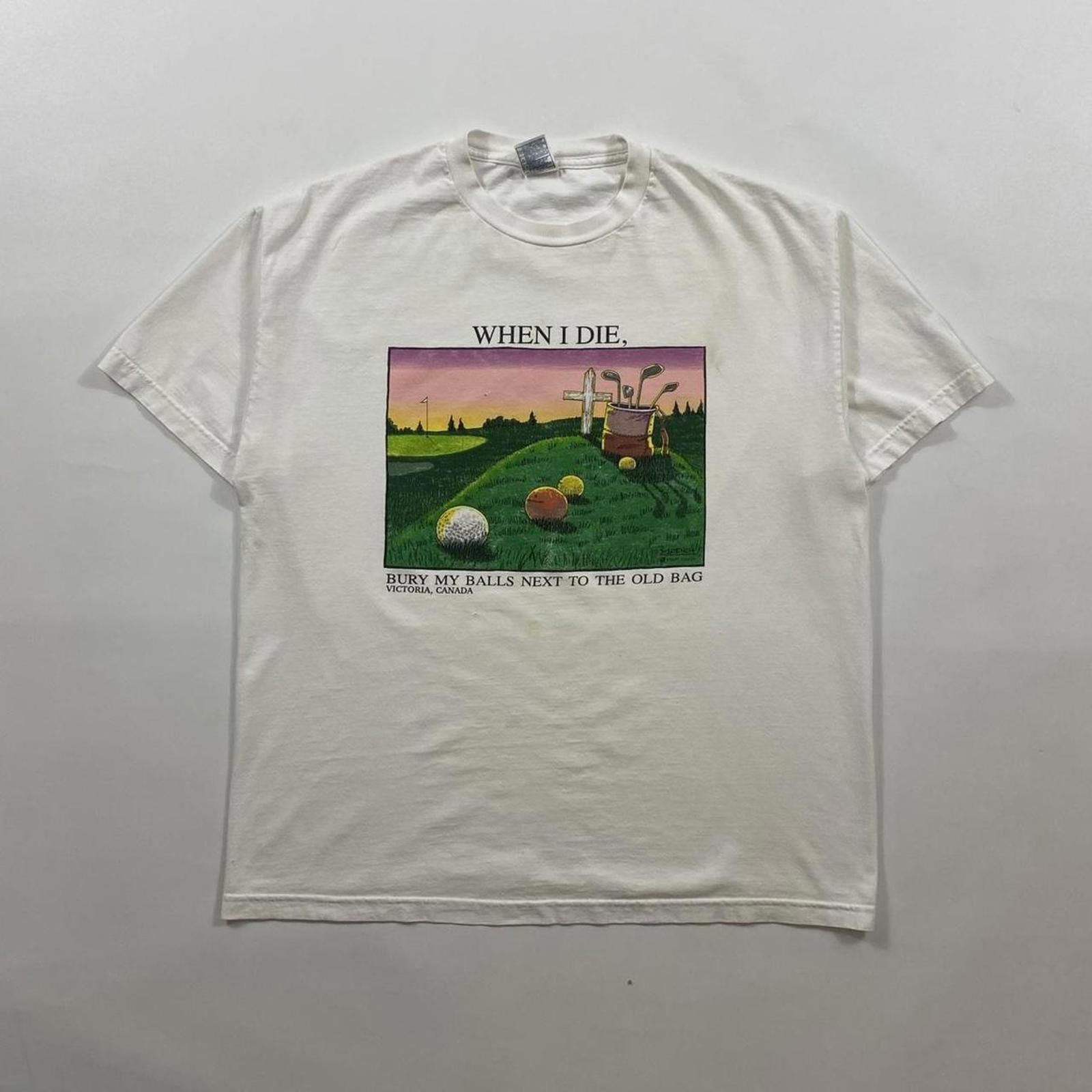 Vintage Vintage 90s Golf When I Die Bury My Balls Tee Size US XL / EU 56 / 4 - 1 Thumbnail