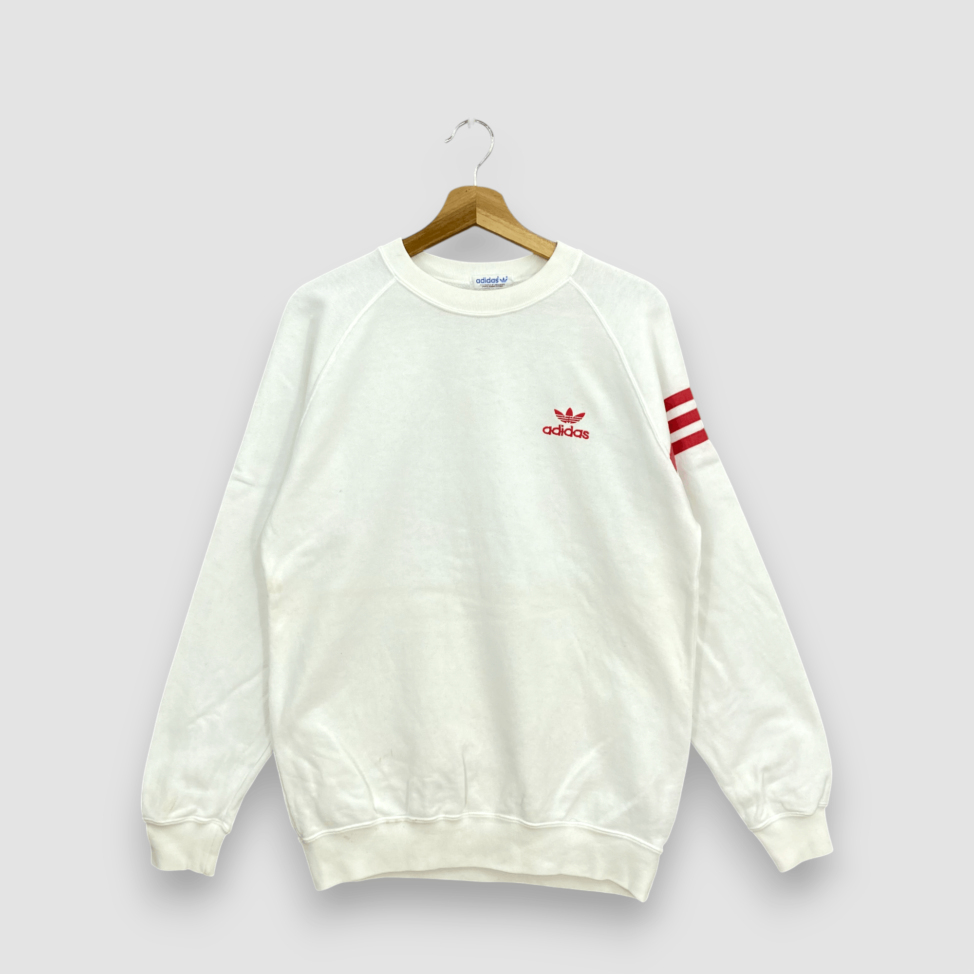 Adidas Vintage 90s Adidas Descente Sweatshirt Red Trefoil Jumper Size US M / EU 48-50 / 2 - 1 Thumbnail