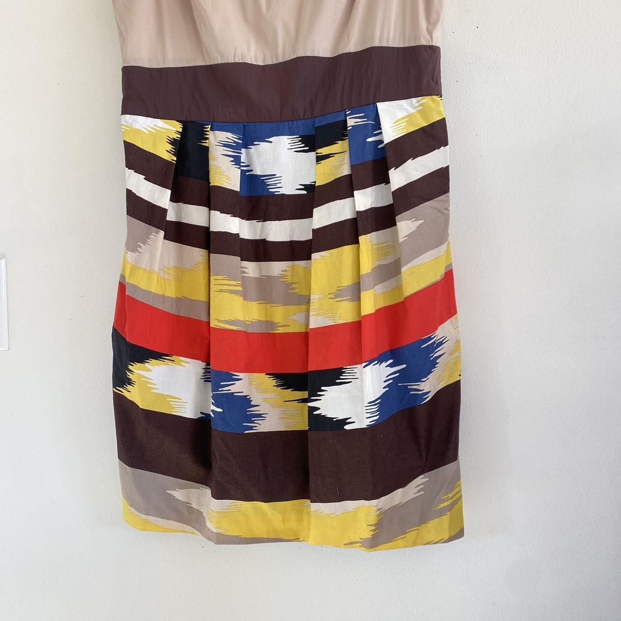 MAX&Co. MAX AND CLEO ABSTRACT SOUTHWESTERN MINI DRESS 12 RED BROWN Size XL / US 12-14 / IT 48-50 - 4 Thumbnail