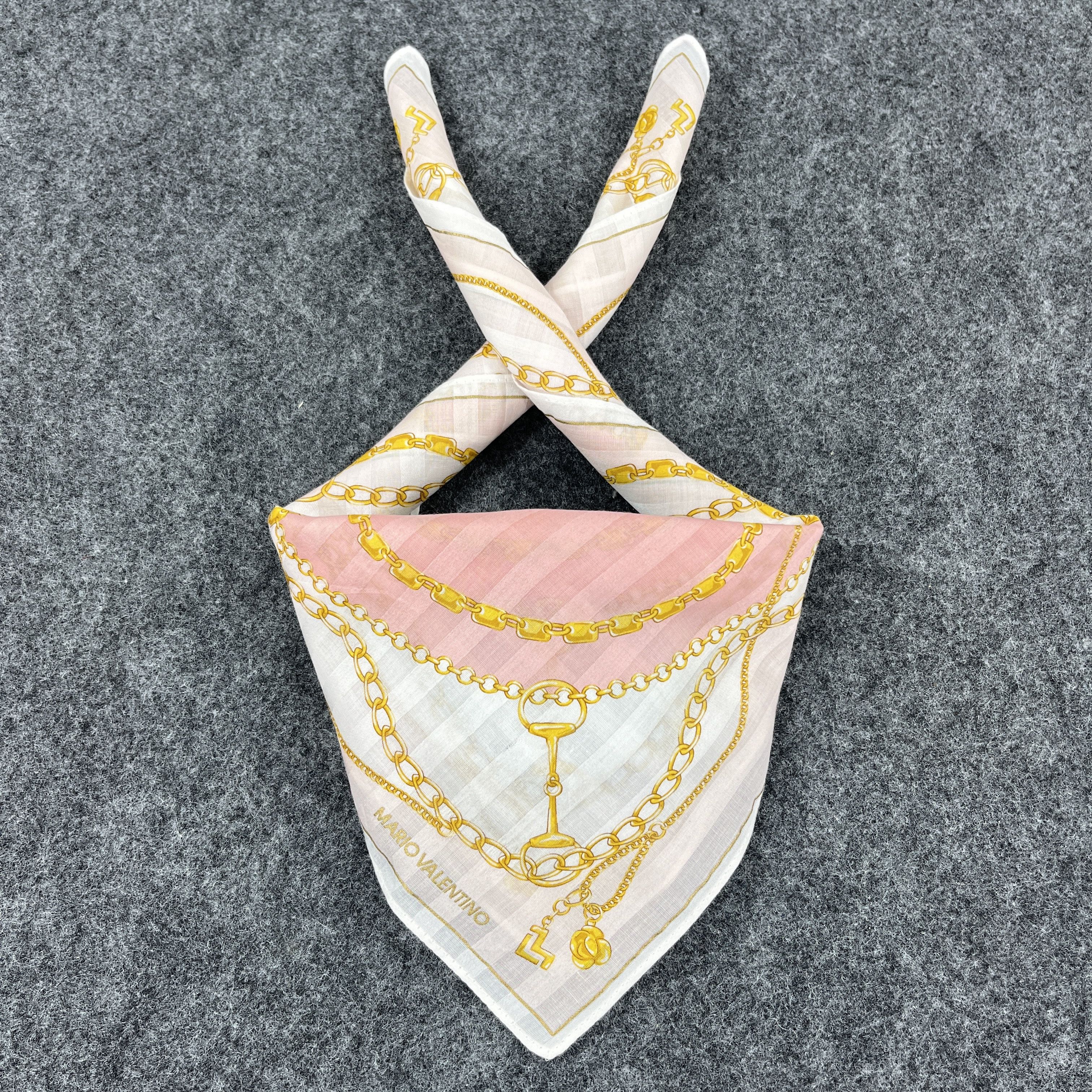 Mario Valentino × Vintage Mario Valentino Handkerchief / Bandana / Neckerchief B261 Size ONE SIZE - 1 Thumbnail