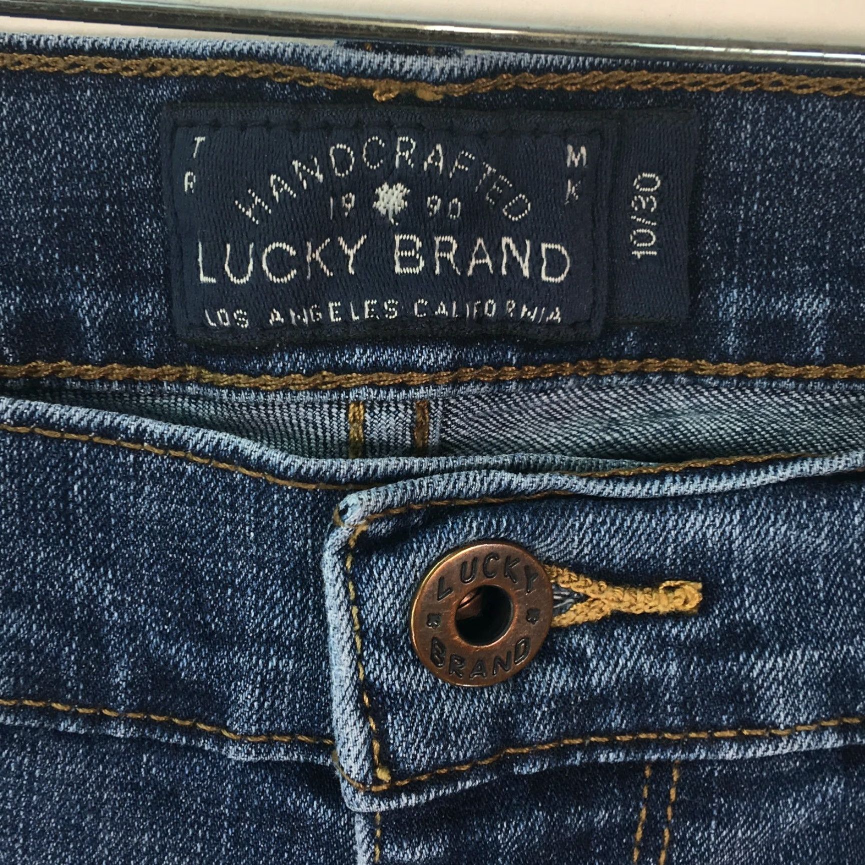 Lucky Brand Lucky Brand Womens Handcrafted Jeans Low Rise Blue Crop Denim Size 10/30 34X26 Size 32" / US 10 / IT 46 - 7 Thumbnail
