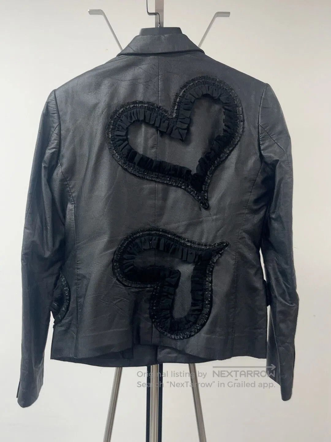 Comme des Garcons PLAY comme des garçons heart leather jacket. Size XS / US 0-2 / IT 36-38 - 3 Thumbnail