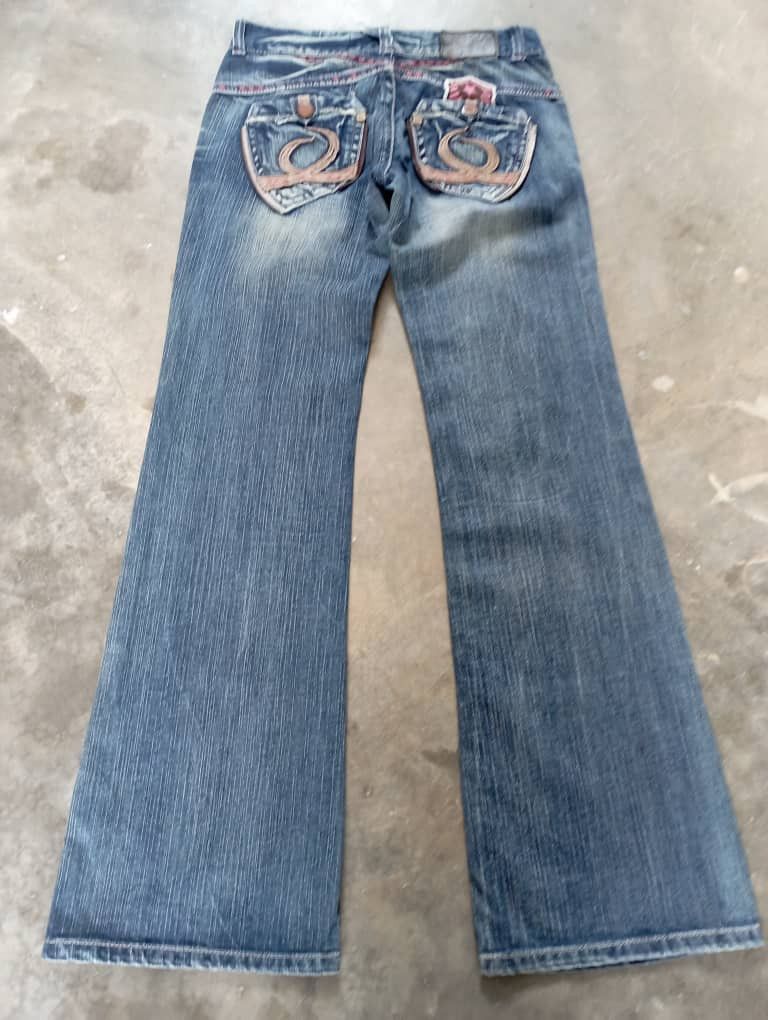 Tornado Mart Super Flare Jeans Japan Skulls Riobera Jeans Stone Wash Size US 28 / EU 44 - 2 Thumbnail