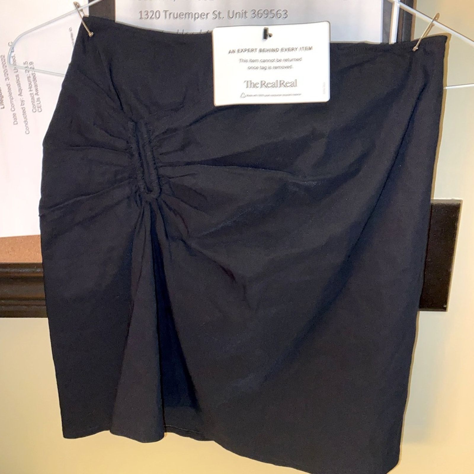 A.L.C. ALC Mini Skirt Black U-ring The Real Real sz 2 Size 26" / US 2 / IT 38 - 3 Thumbnail
