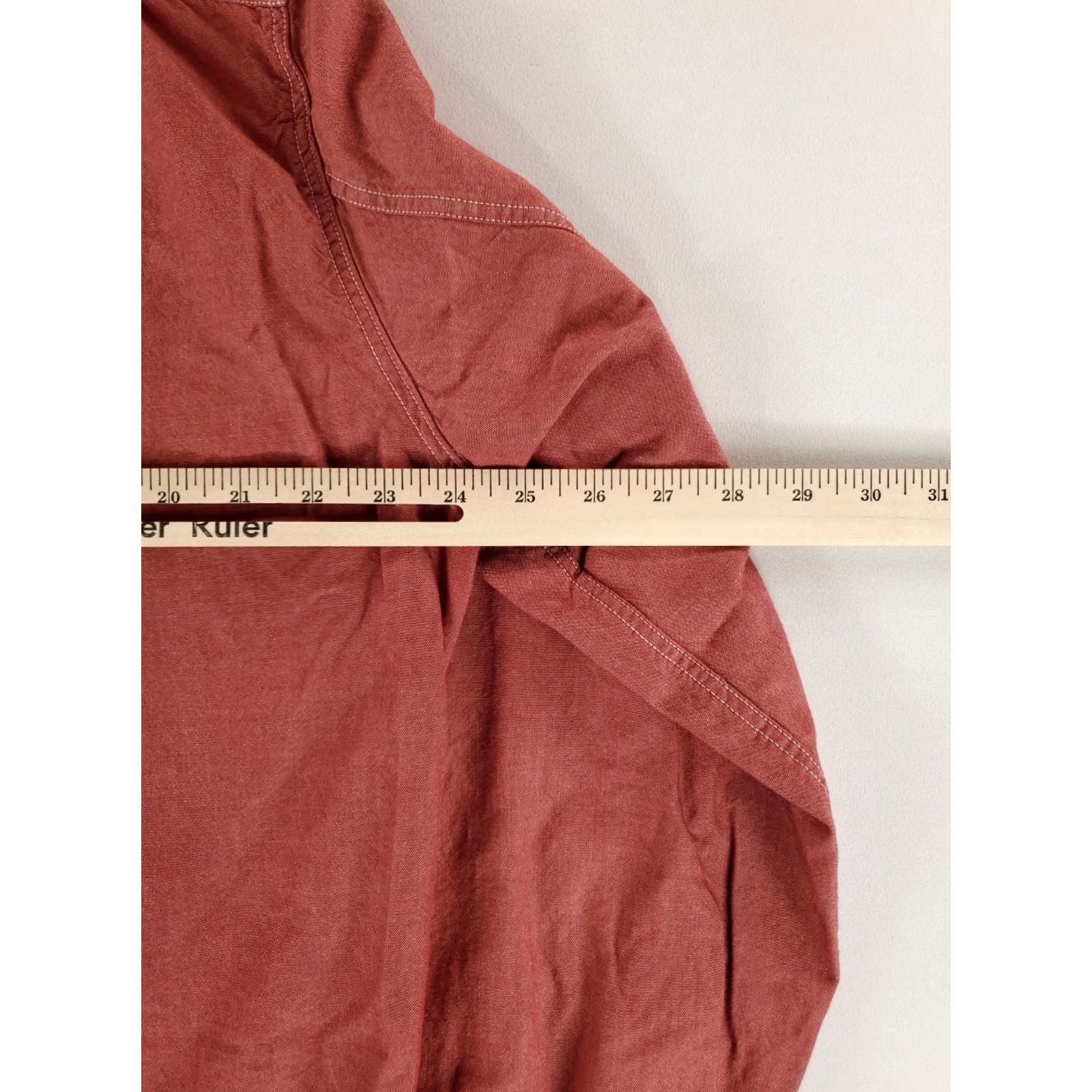 J.Crew J.CREW Shirt Chambray Button Up Red Long Sleeve Mens XL Size US XL / EU 56 / 4 - 7 Thumbnail