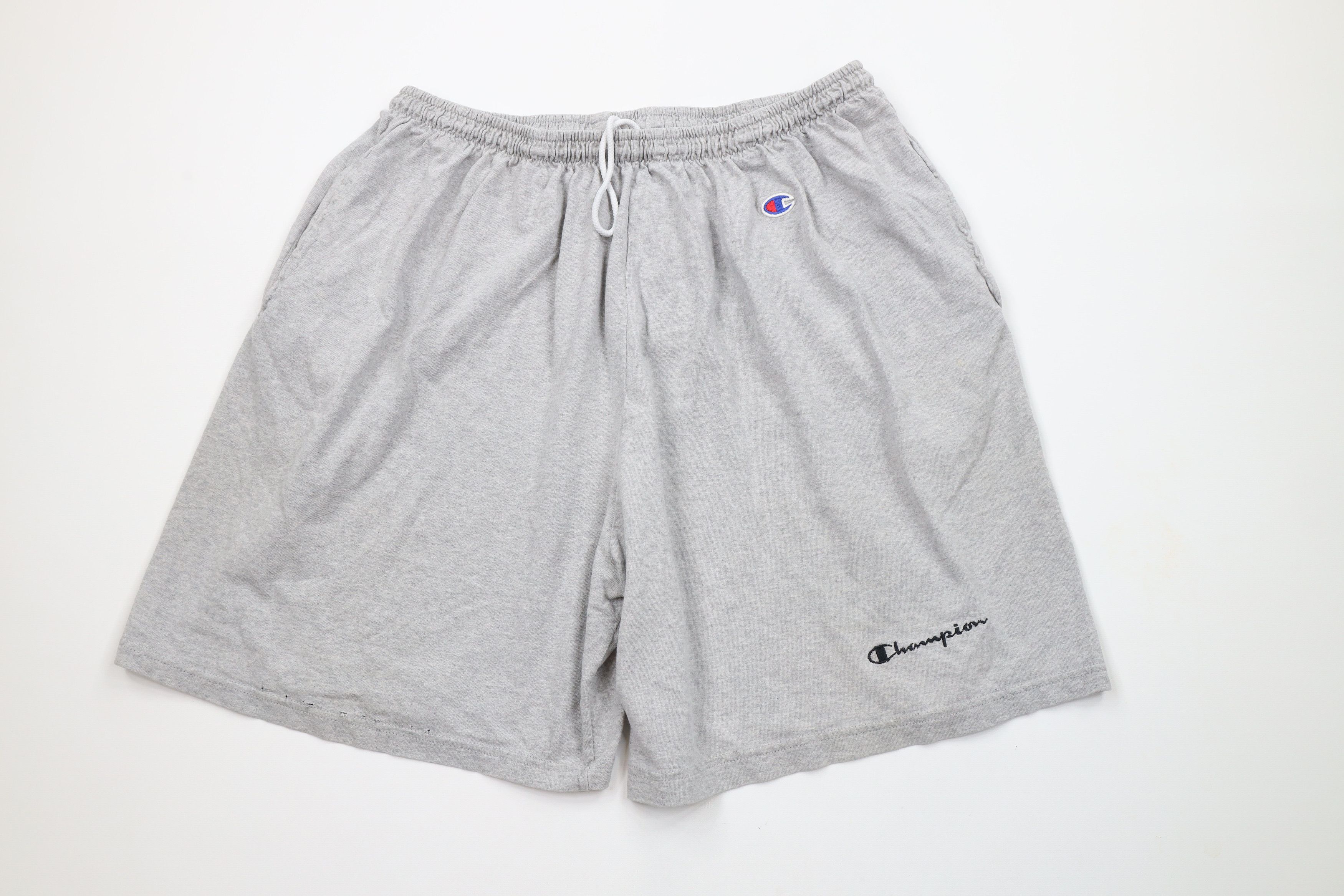 Champion × Vintage Vintage 90s Champion Out Above Knee Shorts Heather Gray Size US 36 / EU 52 - 1 Thumbnail