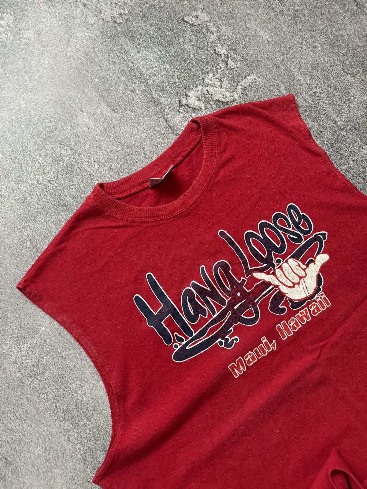 Vintage Hang Loose Maui Hawaii red tank top tee sleeveless vintage Size US L / EU 52-54 / 3 - 2 Thumbnail