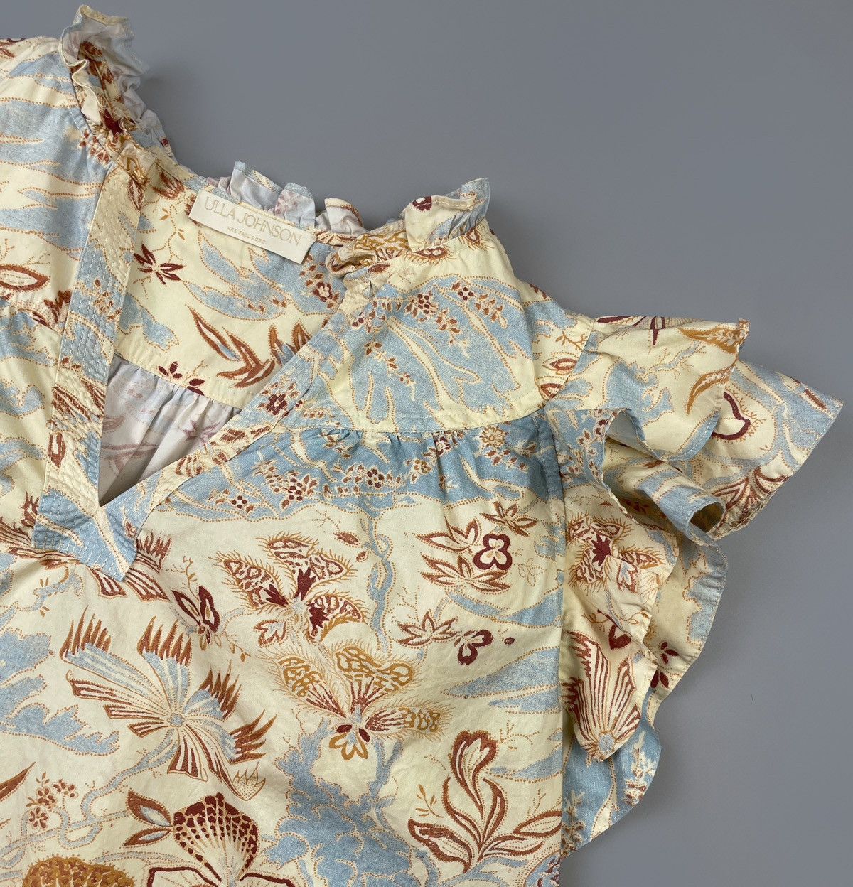 Ulla Johnson Ulla Johnson "Lei" Printed SS Floral V-Neck Top Size UK 12 Size M / US 6-8 / IT 42-44 - 11 Thumbnail