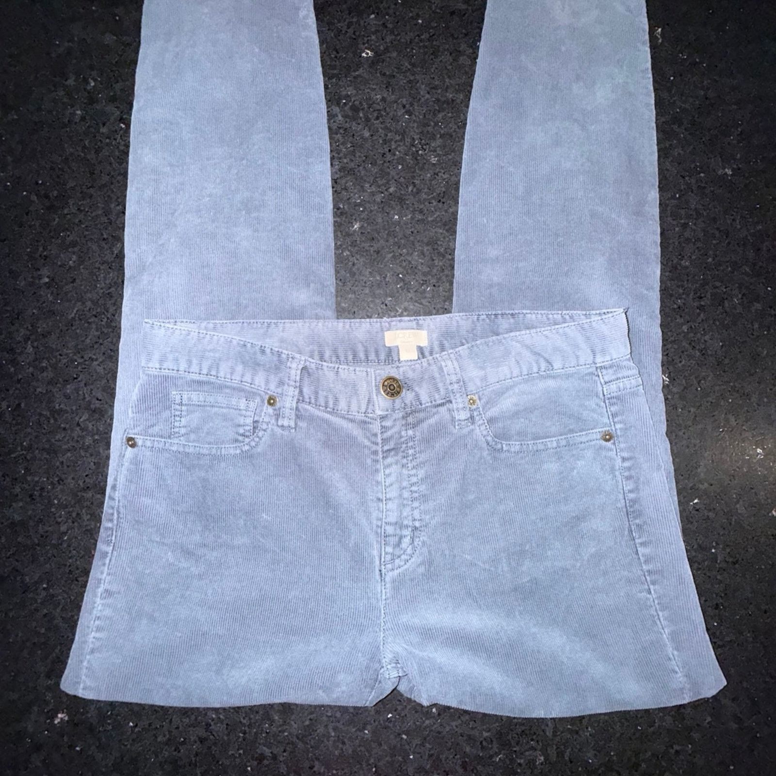 J.Crew J CREW GREY CORDUROY MID RISE STRAIGHT PANTS JEANS SZ 27 Size 27" / US 4 / IT 40 - 6 Thumbnail