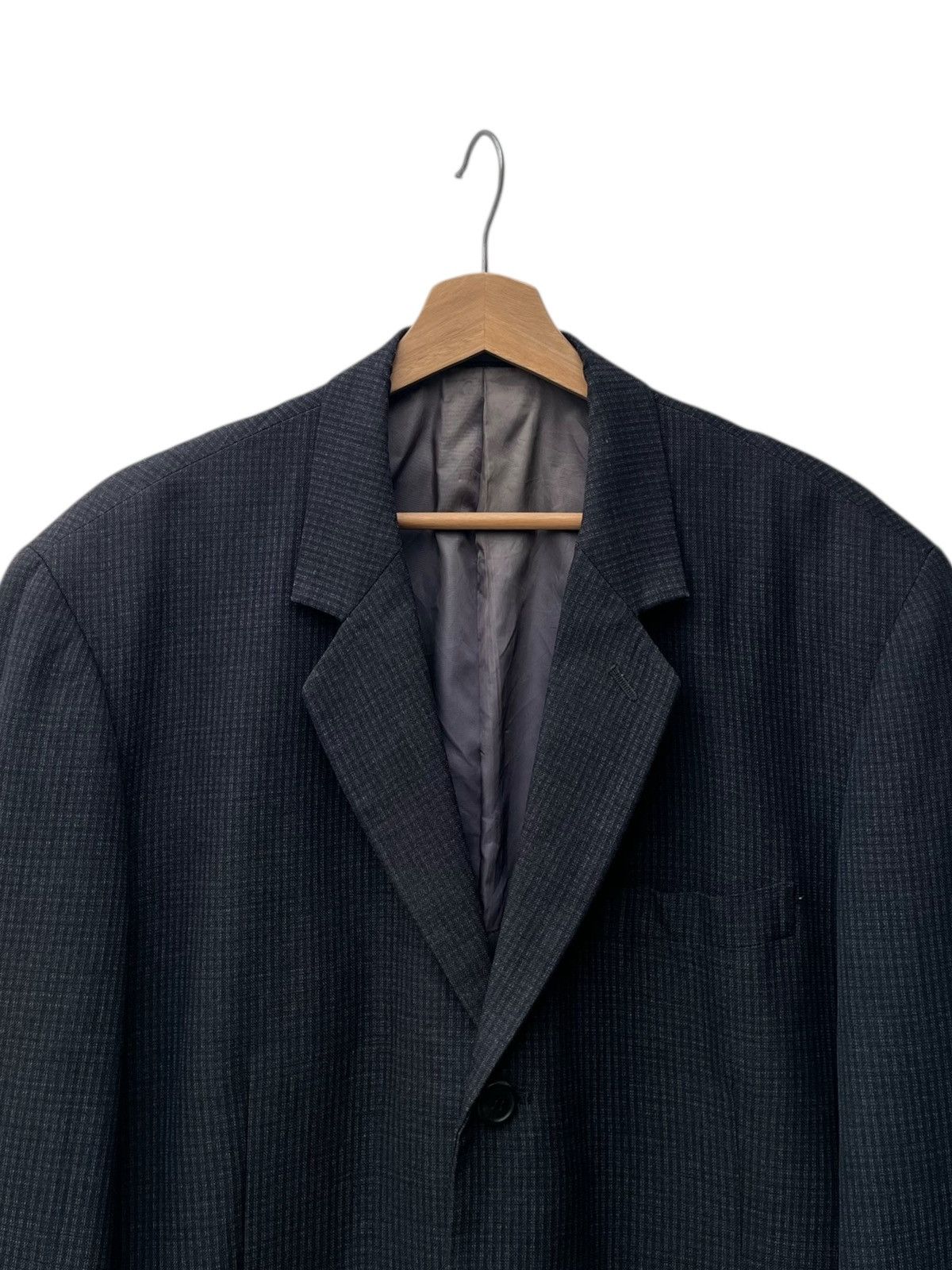 Yohji Yamamoto 90’s Y’s For Men Micro Plaid 3 Buttons Tailored Jacket Size US M / EU 48-50 / 2 - 6 Thumbnail