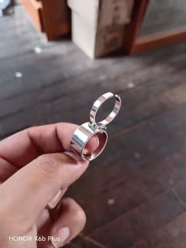 Jewelry Silver Bat Couple Ring Set Size ONE SIZE - 3 Thumbnail