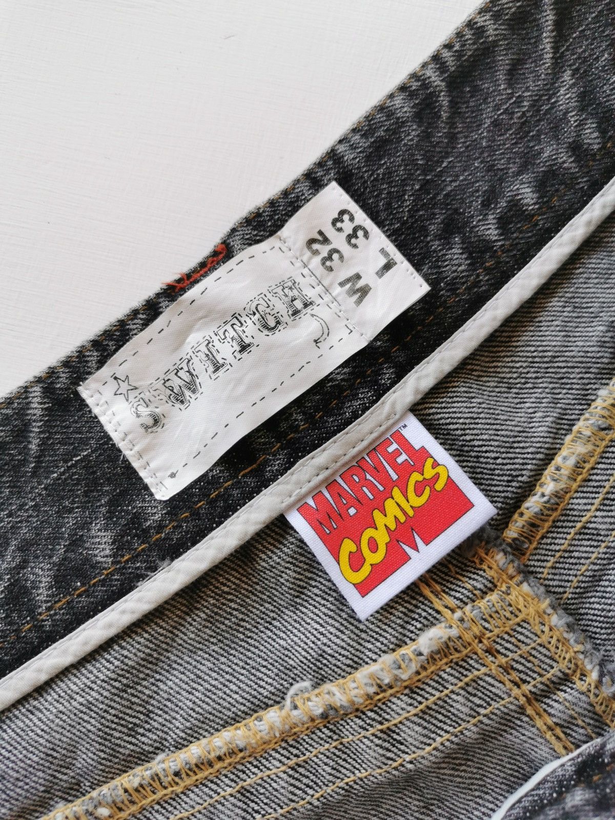 Vintage Vintage Spiderman Marvel Switch Distressed Black Jeans Size US 30 / EU 46 - 9 Thumbnail