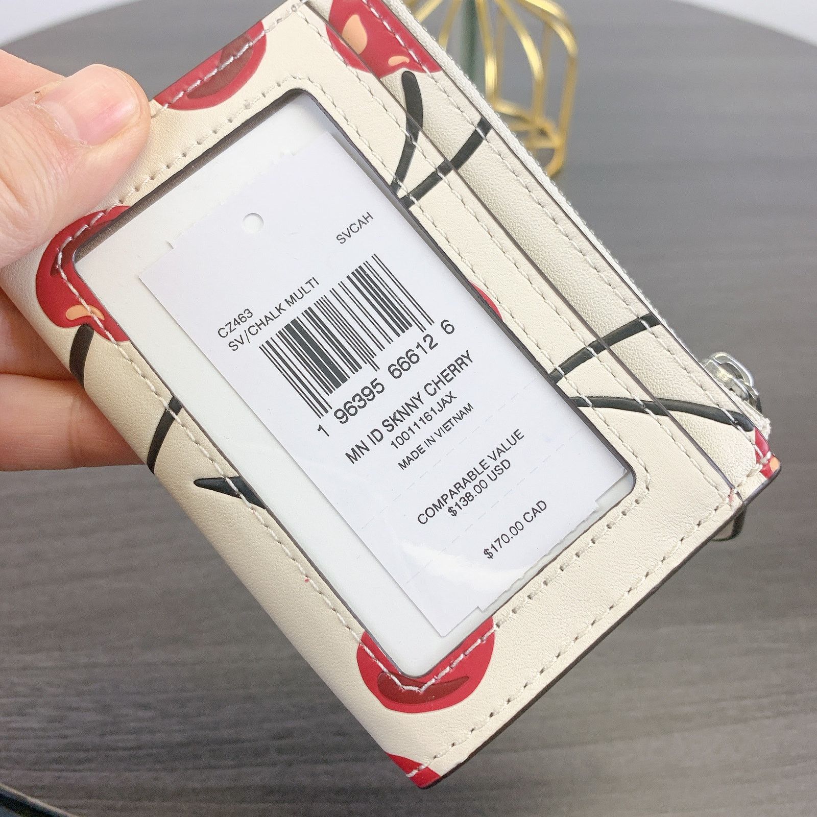 Coach Coach CZ463 Mini Skinny Id Case With Cherry Print Size ONE SIZE - 6 Thumbnail