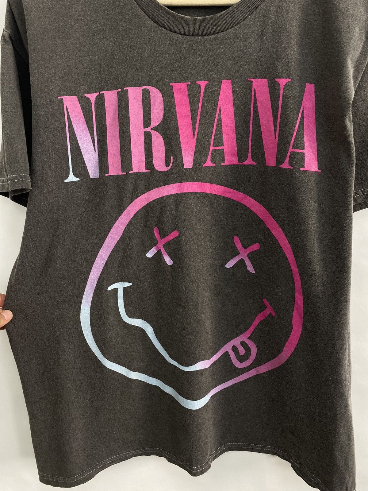 Nirvana 🇺🇸 Vintage Y2K Nirvana Kurt Cobain T-Shirt Rare Retro Size US M / EU 48-50 / 2 - 4 Thumbnail