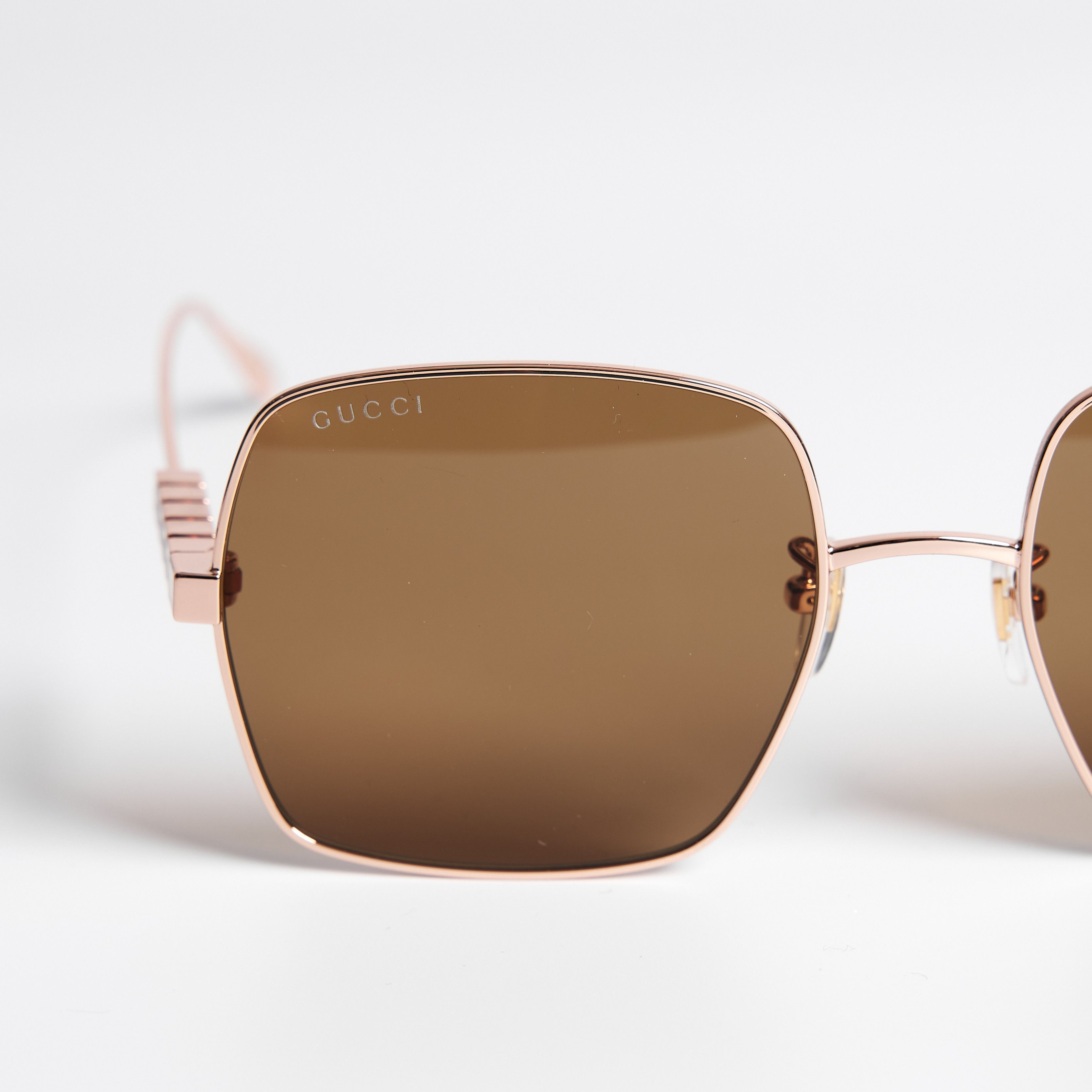 Gucci GUCCI GG1434S 002 Sunglasses GOLD Size ONE SIZE - 2 Thumbnail