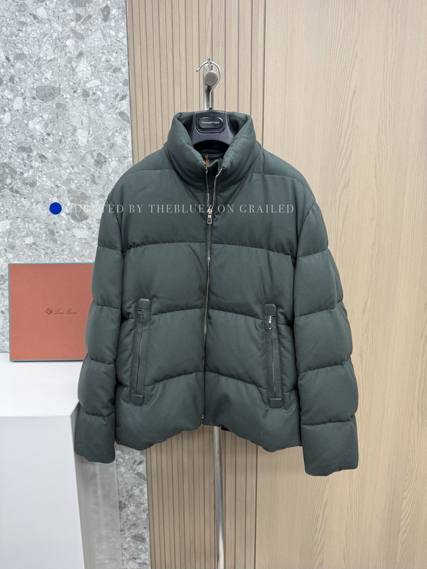 Loro Piana Green Quilted Puffer Jacket with Zip Pockets - L Size US L / EU 52-54 / 3 - 1 Thumbnail