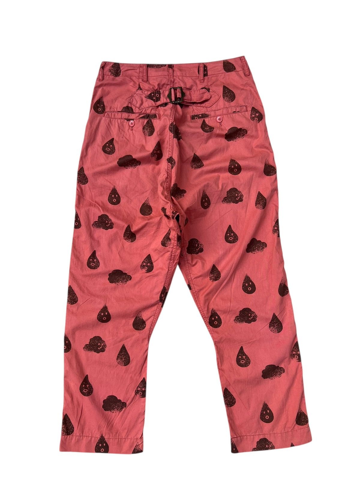 Ne-Net Ne-net Raindrops Clouds Printed Buckle Back Cropped Pant Size US 29 - 14 Thumbnail