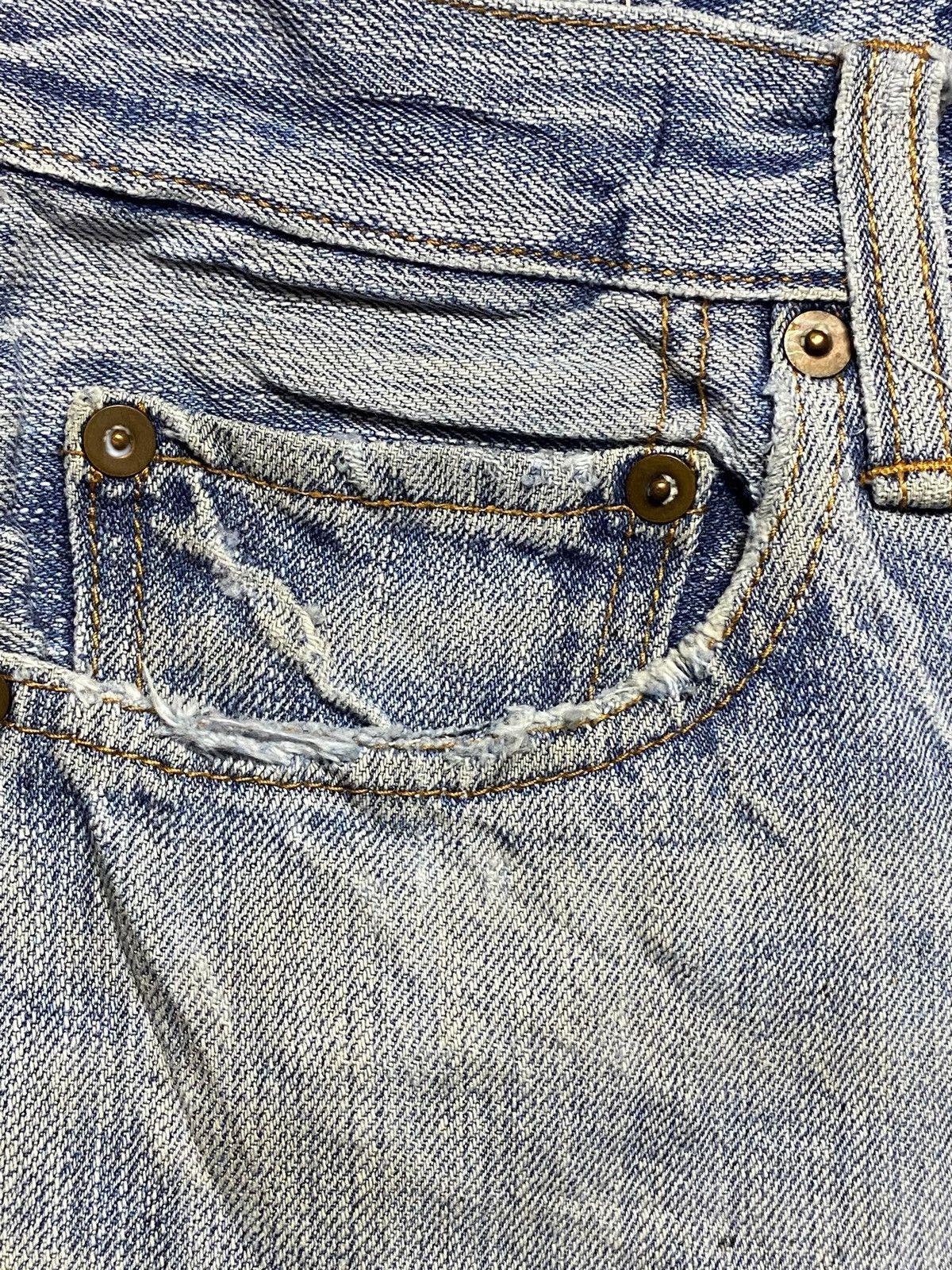 Japanese Brand Vintage Japanese Brand Shashiko Boro Distressed Jeans Size US 33 - 12 Thumbnail