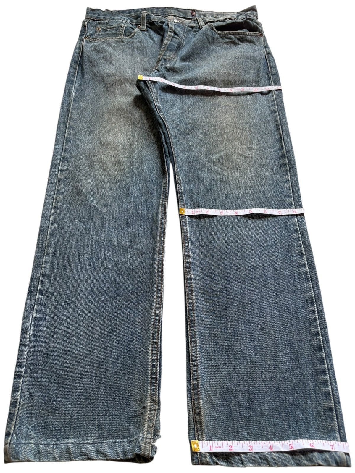 Levi's Vintage 90s Levis 501 Mud Wash Distressed Loose Jeans Size US 36 / EU 52 - 12 Thumbnail