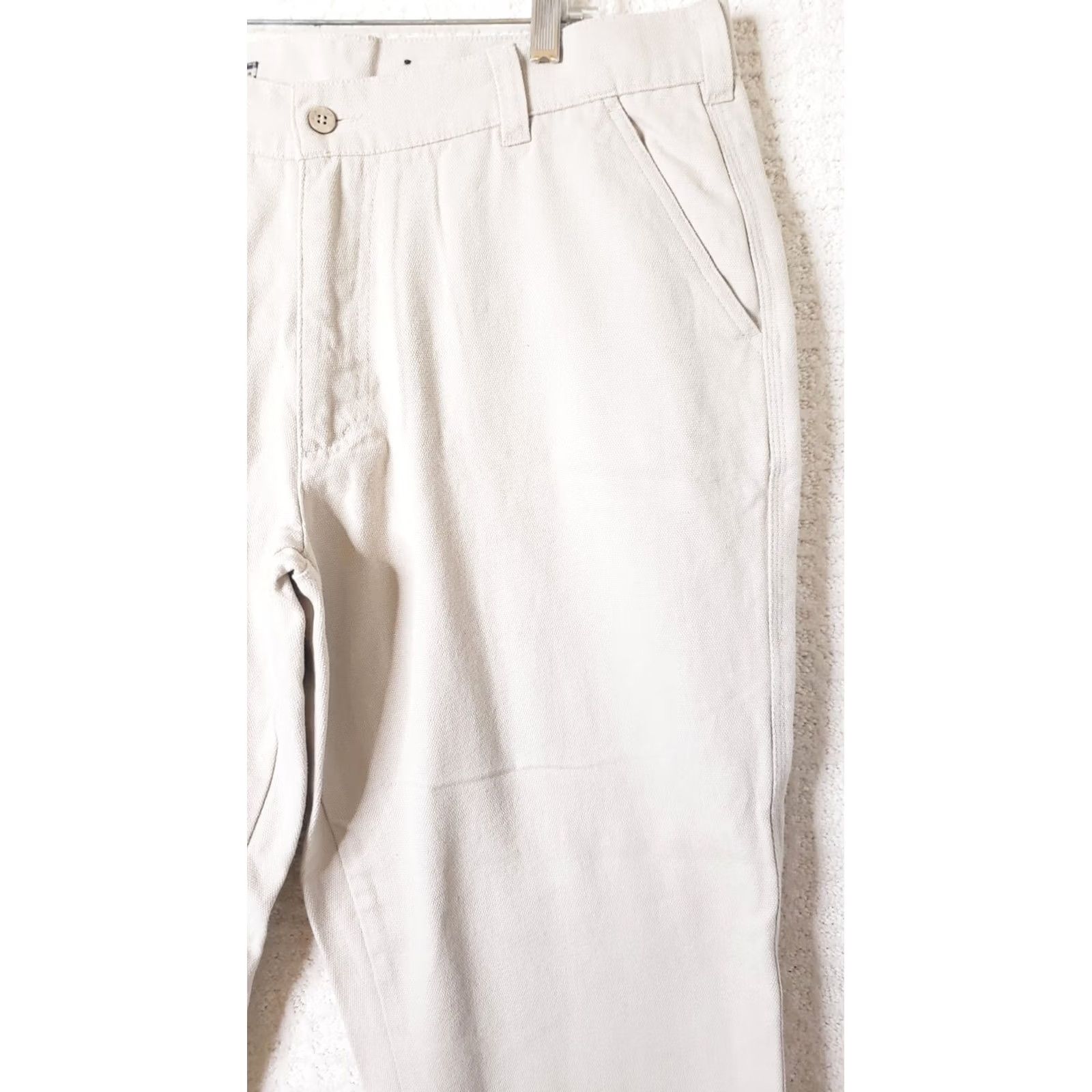 Vintage Southern Marsh Mens Ranch Canvas Pants 34x30 Beige Casual Workwear Size US 34 / EU 50 - 2 Thumbnail