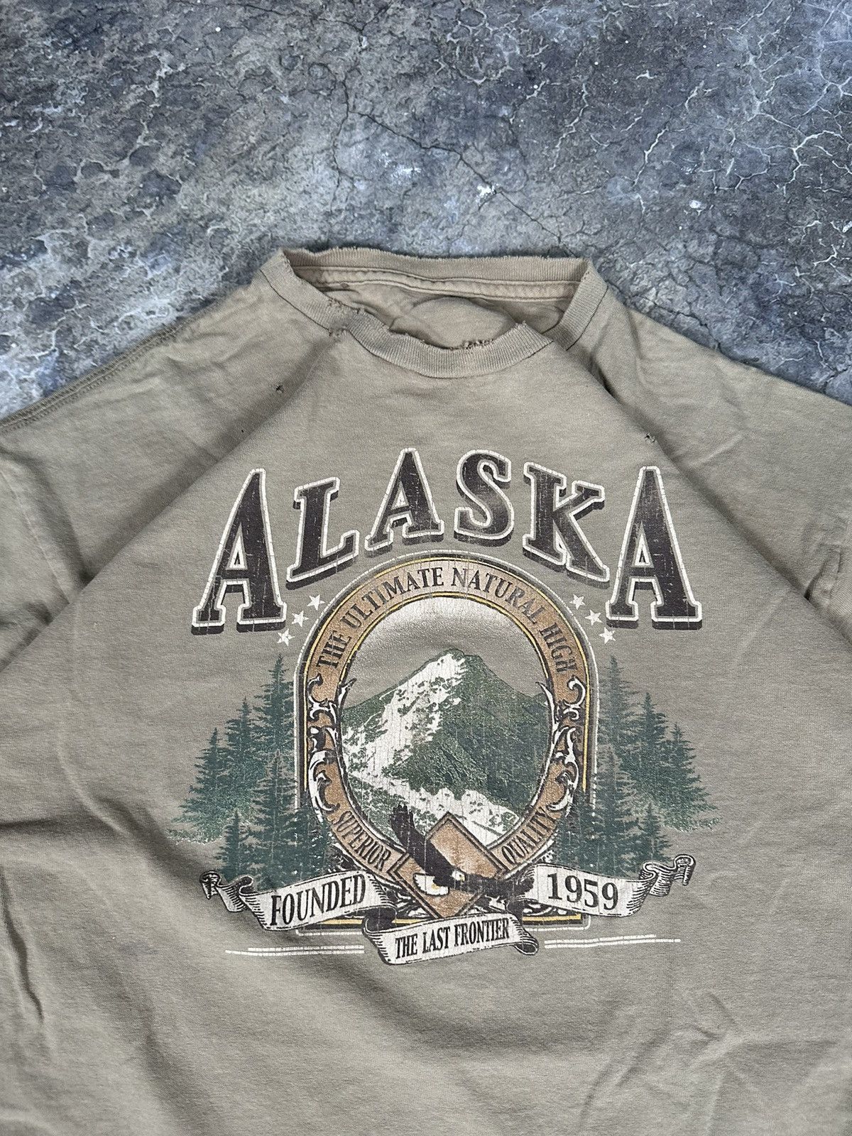 Vintage Vintage Alaska State Thrashed Tee Size US L / EU 52-54 / 3 - 4 Thumbnail